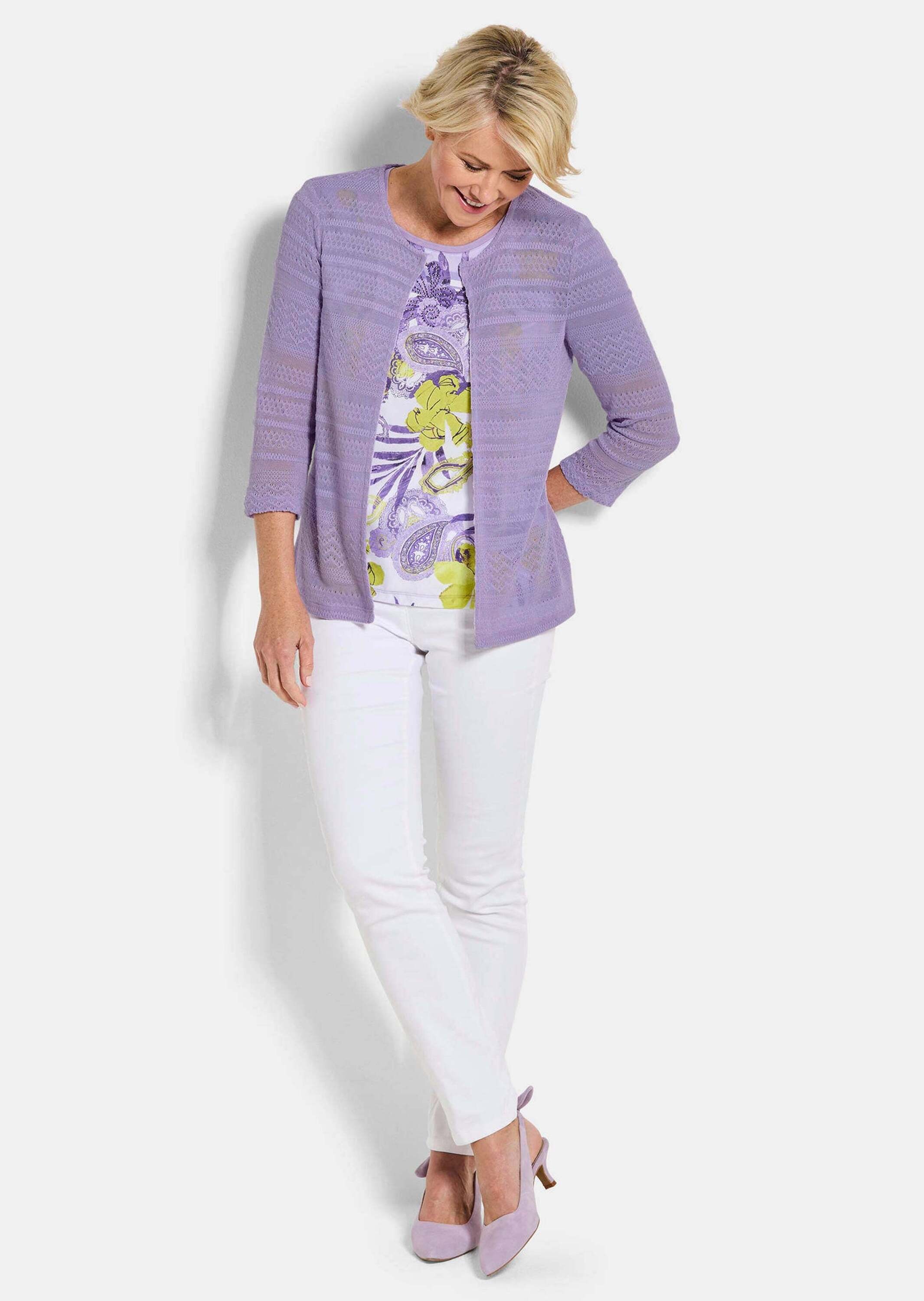 GOLDNER Sommerjacke "Shirtjacke mit Häkchenverschluss" luftig leichte Stoff günstig online kaufen