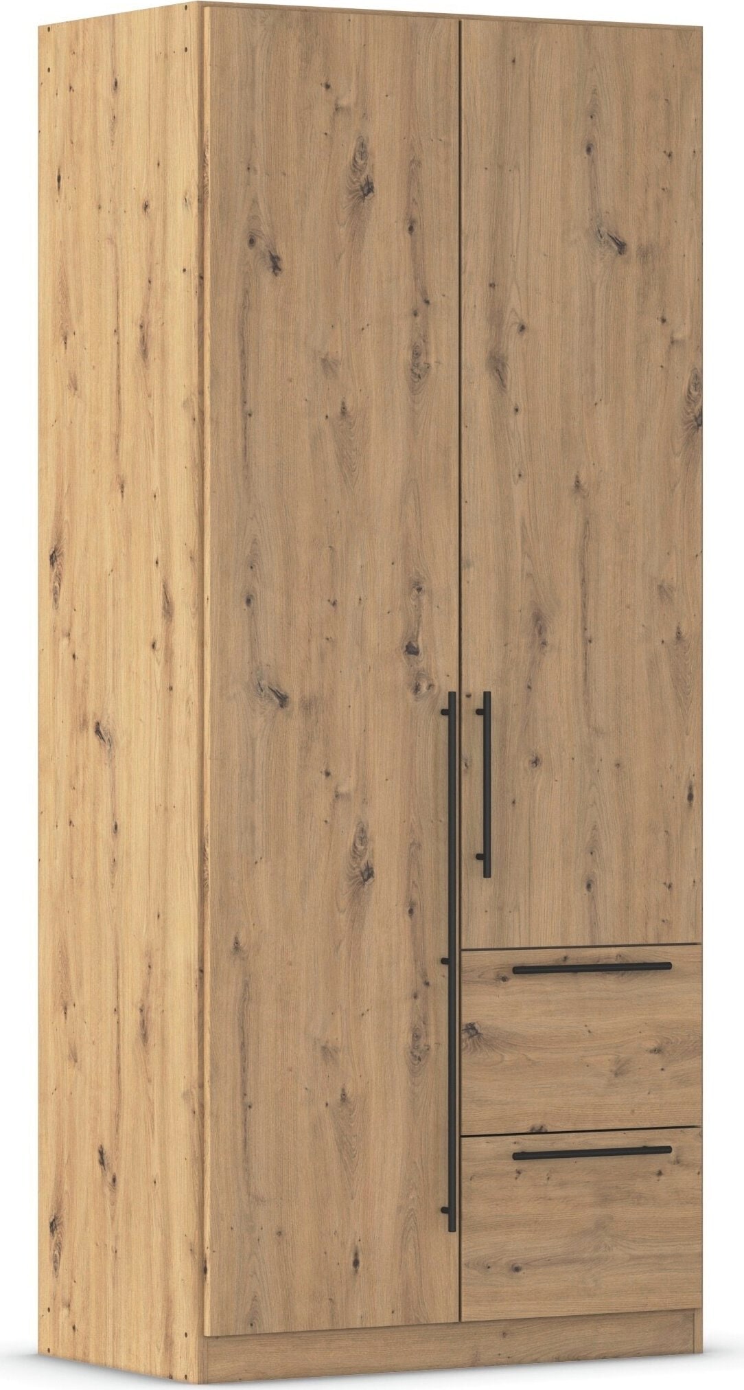 OTTO home Kleiderschrank "Mehrzweckschrank Aktenschrank Möbel Mietswohnung Schlafzimmer AVOLA" 3 verschiedene Ausstattungen BASIC/CLASSIC/PREMIUM (inkl. SOFT-CLOSE), mit hochwertigen Stangengriffen aus Metall in Schwarz MADE IN GERMANY