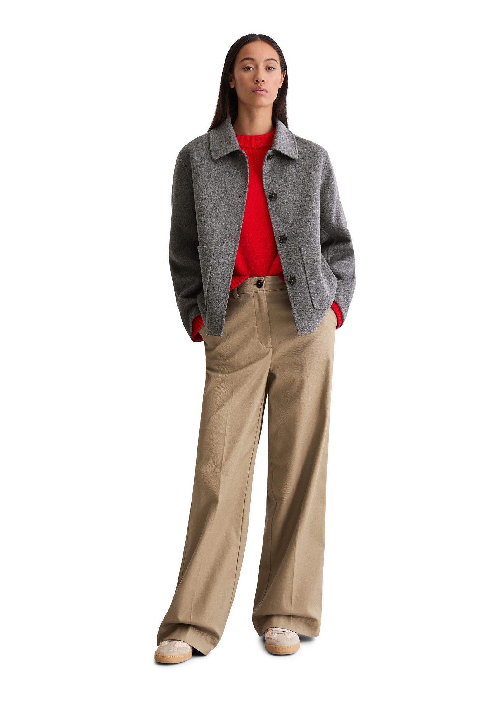 Marc O'Polo Outdoorjacke »aus edlem Woll-Doubleface« ohne Kapuze