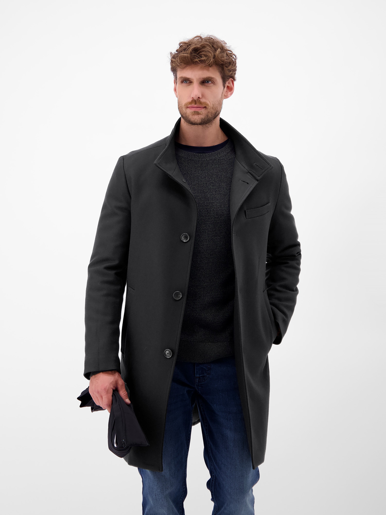 LERROS Wollmantel »LERROS Herren-Wollmantel mit herausnehmbaren Westeneinsatz«