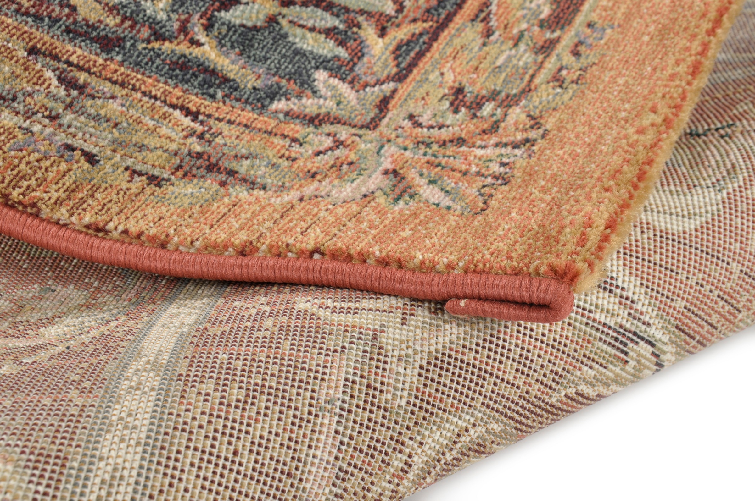 THEKO Gabiro 856 Round Rose Gold Synthetic Rug 240cm 3