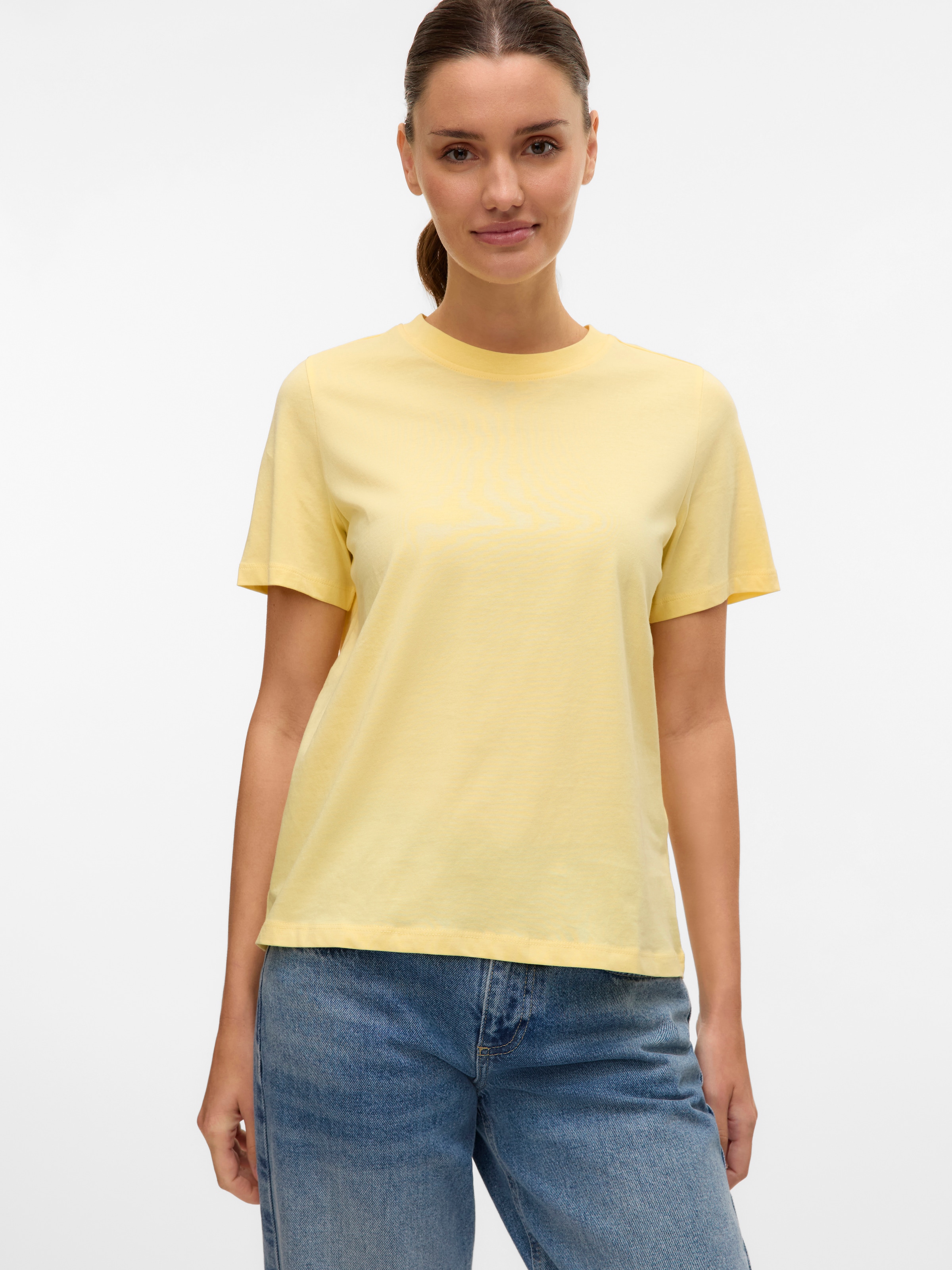 Vero Moda Kurzarmshirt "VMPAULINA SS T-SHIRT GA JRS NOOS" Baumwolle, regula günstig online kaufen