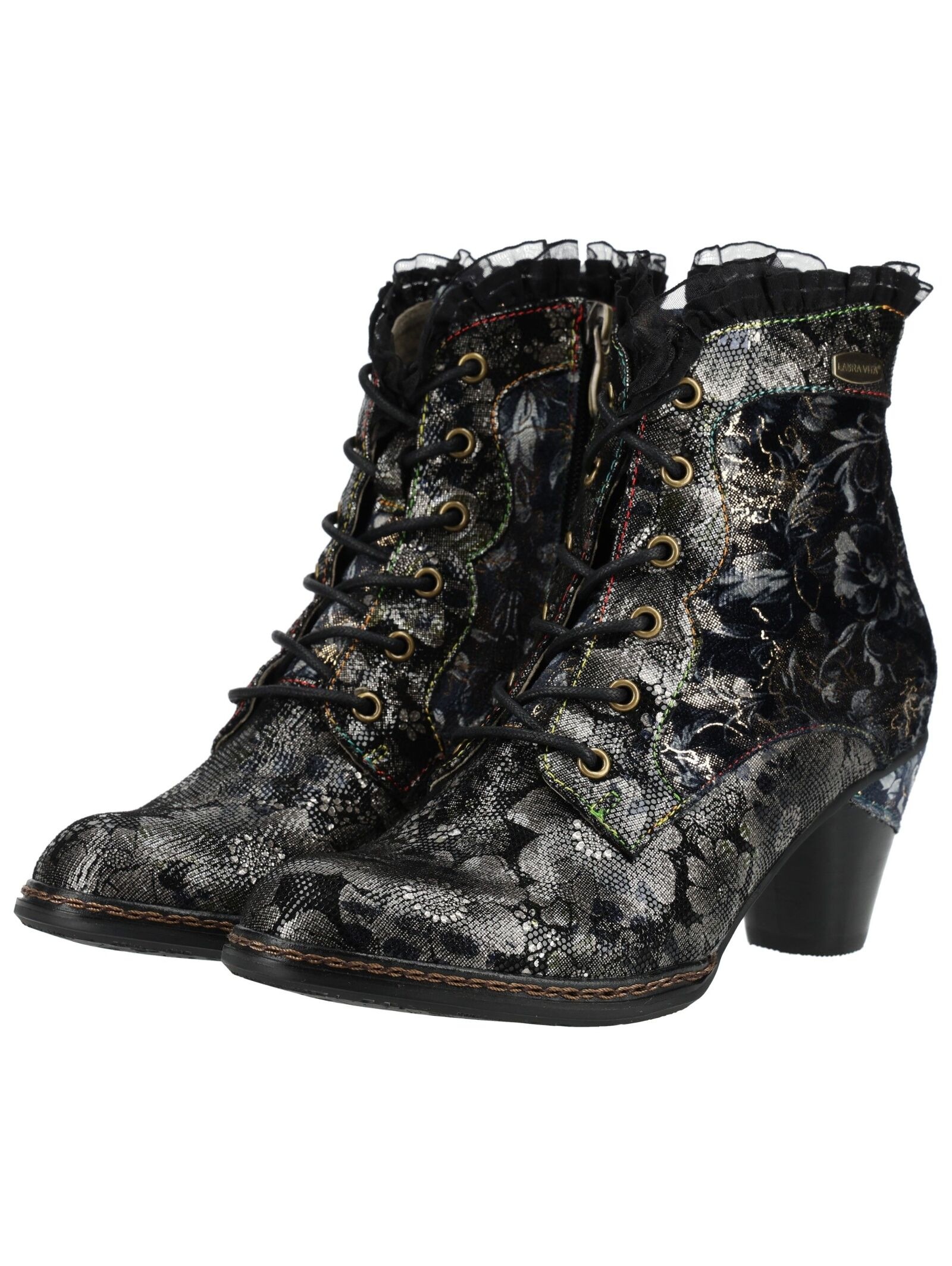 LAURA VITA Schnürstiefelette »LAURA VITA Pumps Leder/Textil«