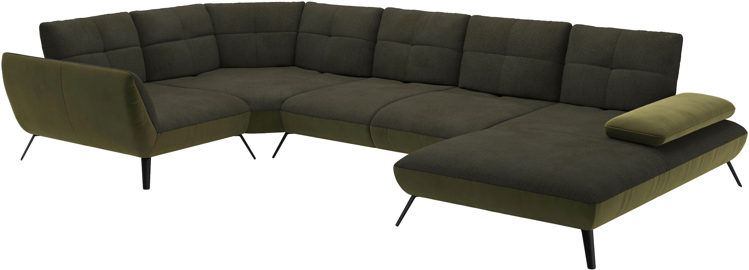 Places of Style Wohnlandschaft »Mikado U-Form«, inkl. Sitztiefenverstellung und Armteilverstellung