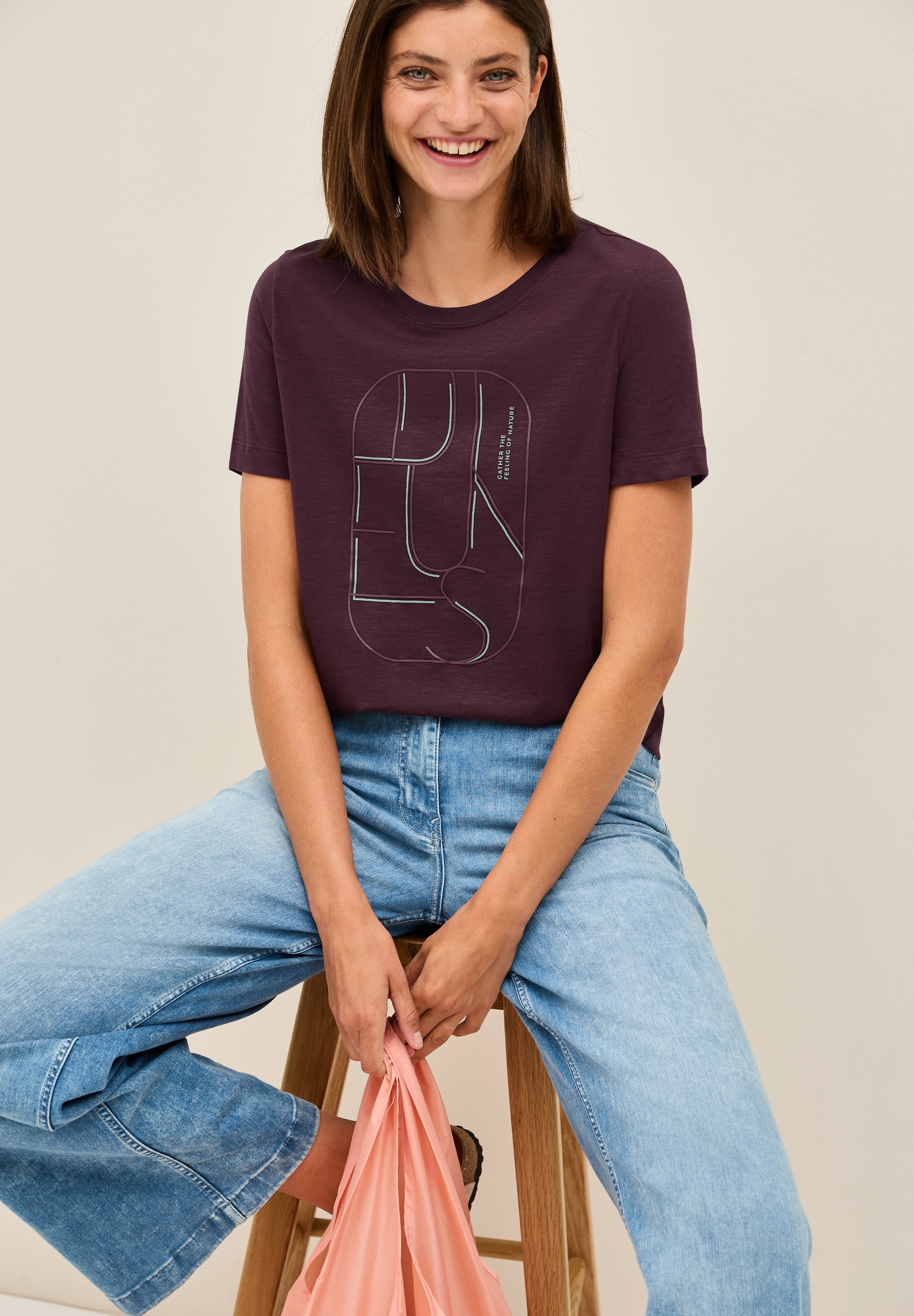 Cecil T-Shirt, mit Artwork günstig online kaufen