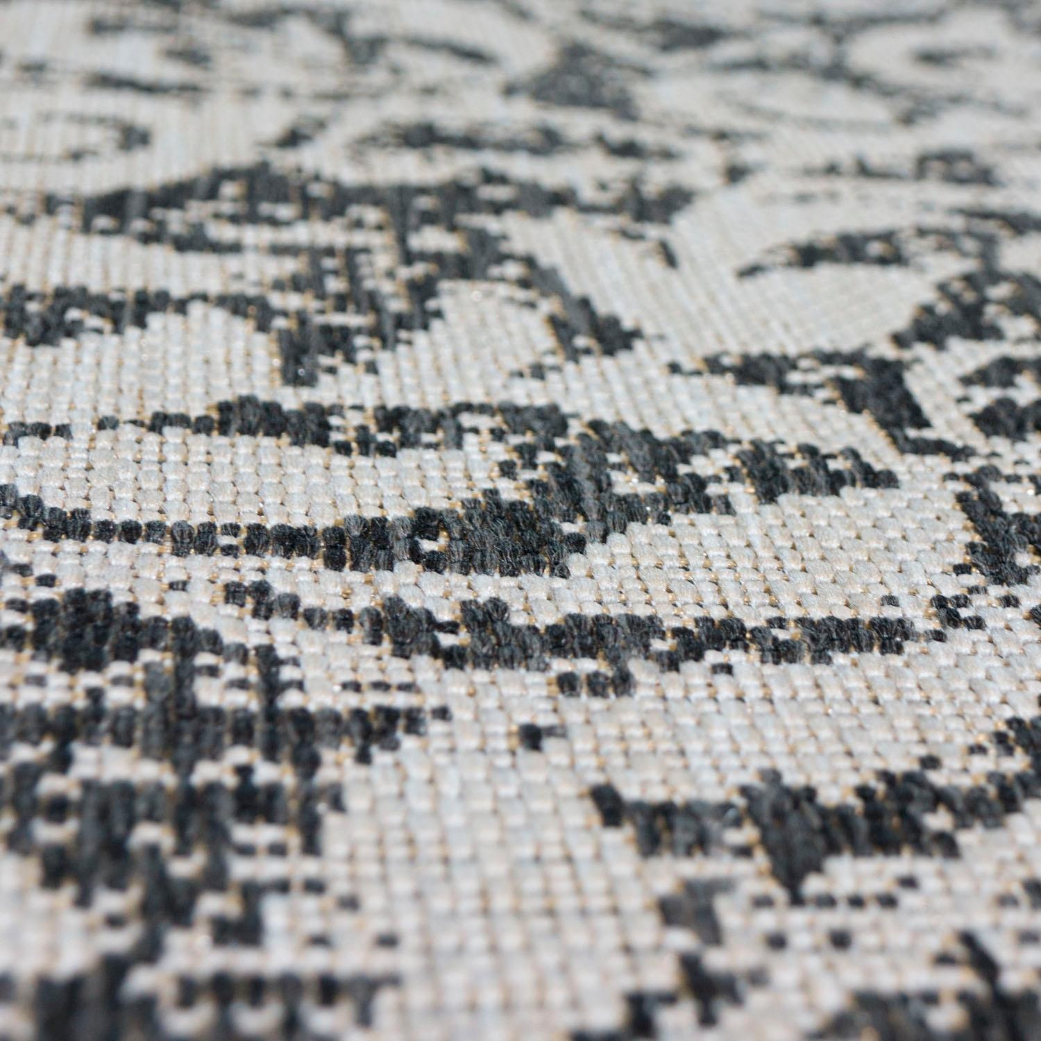 Paco Home Teppich »Coco 202«, rechteckig, 4 mm Höhe, Flachgewebe, Vintage Design, In- und Outdoor geeignet