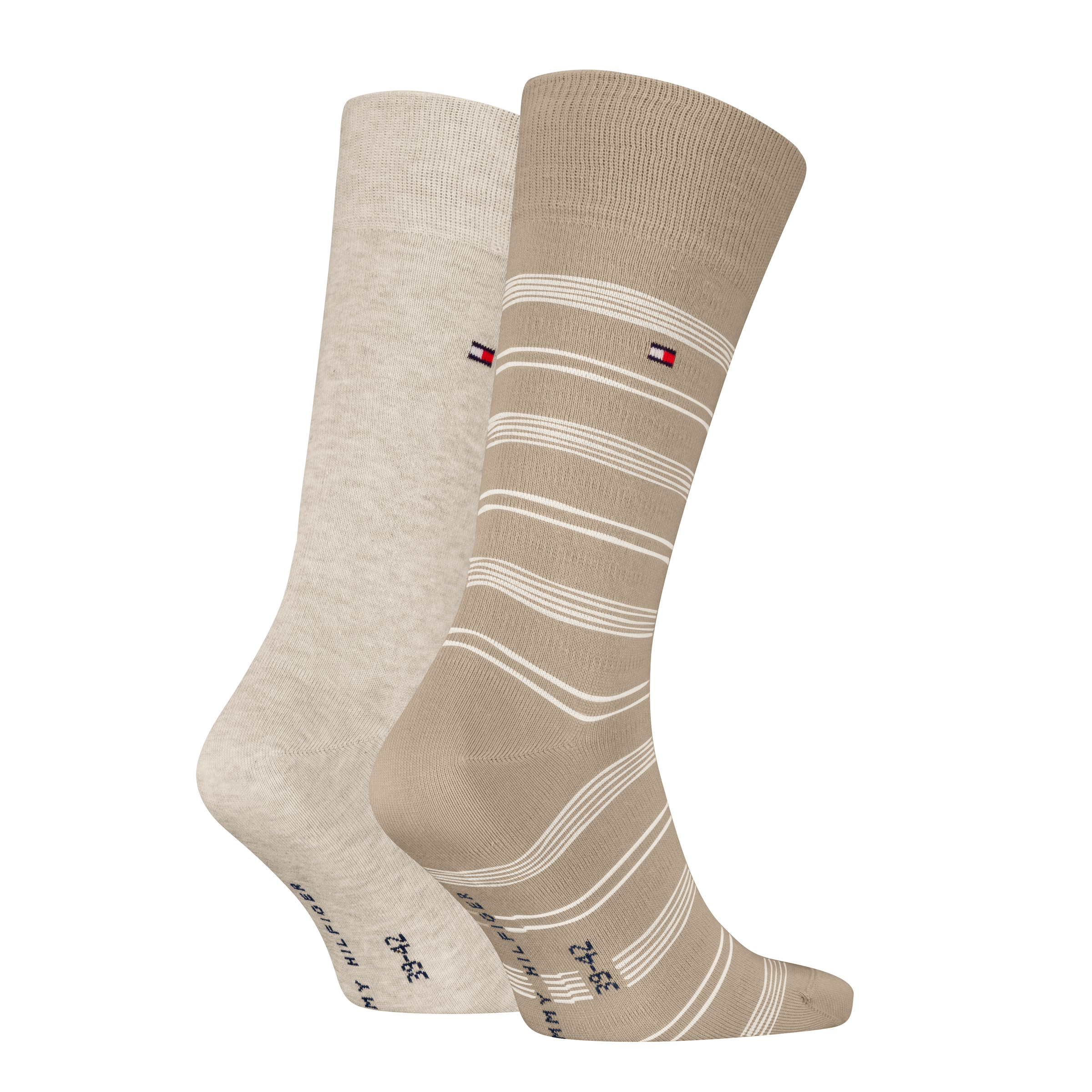 Tommy Hilfiger Socken »TH MEN SOCK 2P FANCY BRETON«, (2 Paar), mit auffälligem Streifenmuster