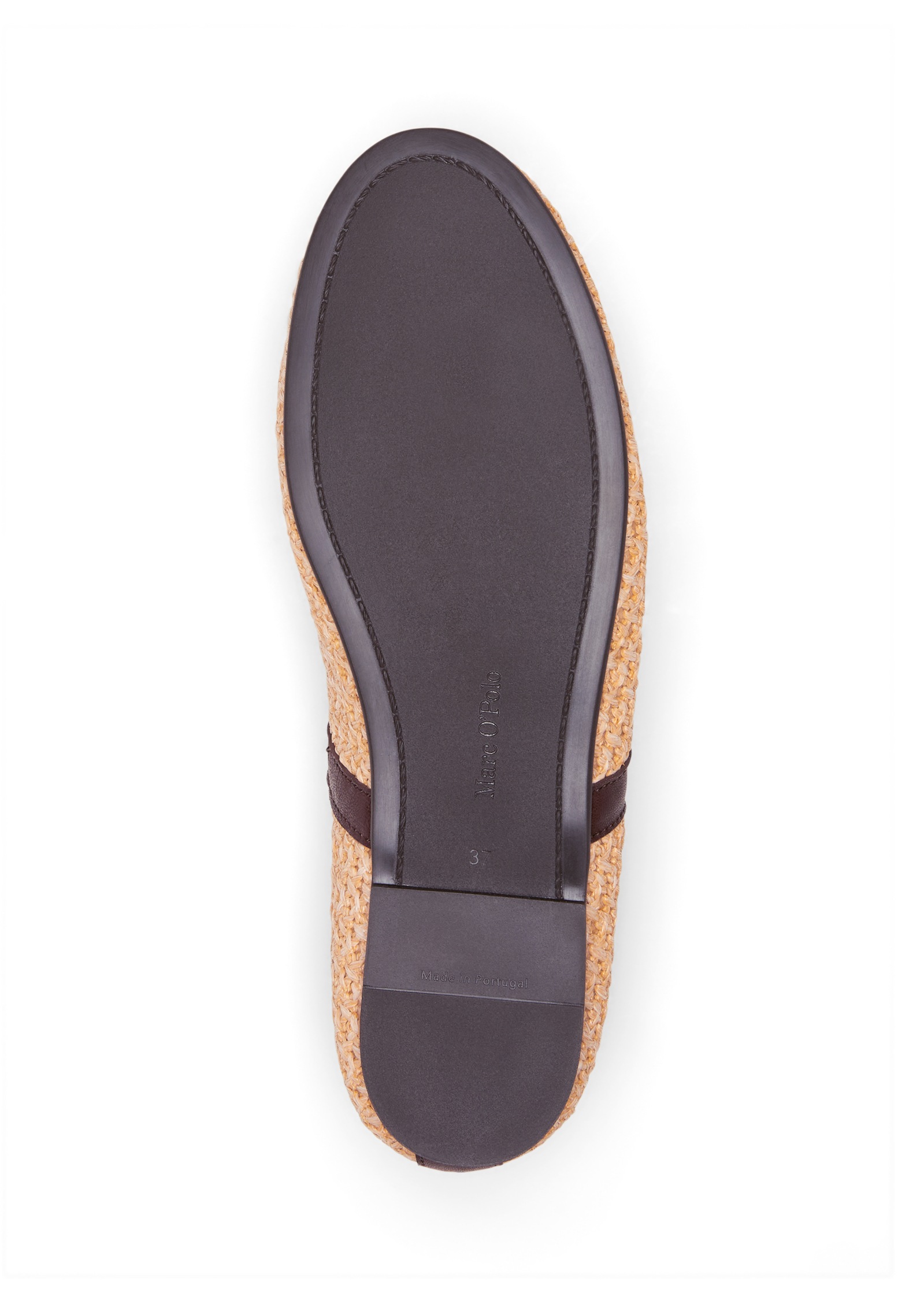 Marc O'Polo Ballerina »in Raffia-Bast-Optik mit Leder«