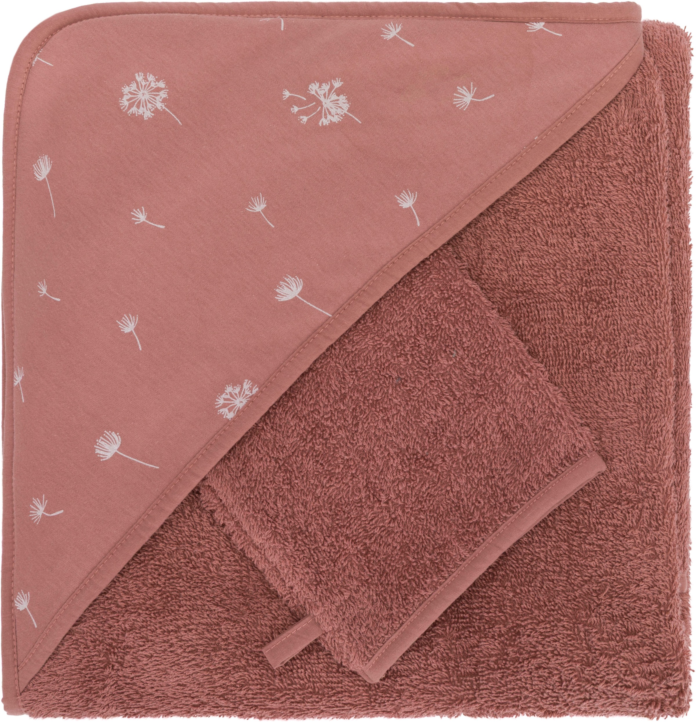 Fillikid Kapuzenhandtuch »Kapuzenbadetuch mit Waschhandschuh«, (Set, 2 St.)