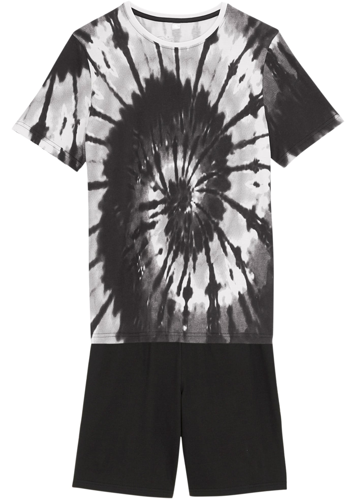 bonprix T-Shirt »T-Shirt und Jersey-Bermuda (2-tlg.Set) aus reiner Baumwolle« Set, 2, 2 Stk. T-Shirt und Jersey-Bermuda (2-tlg.Set) aus reiner Baumwolle