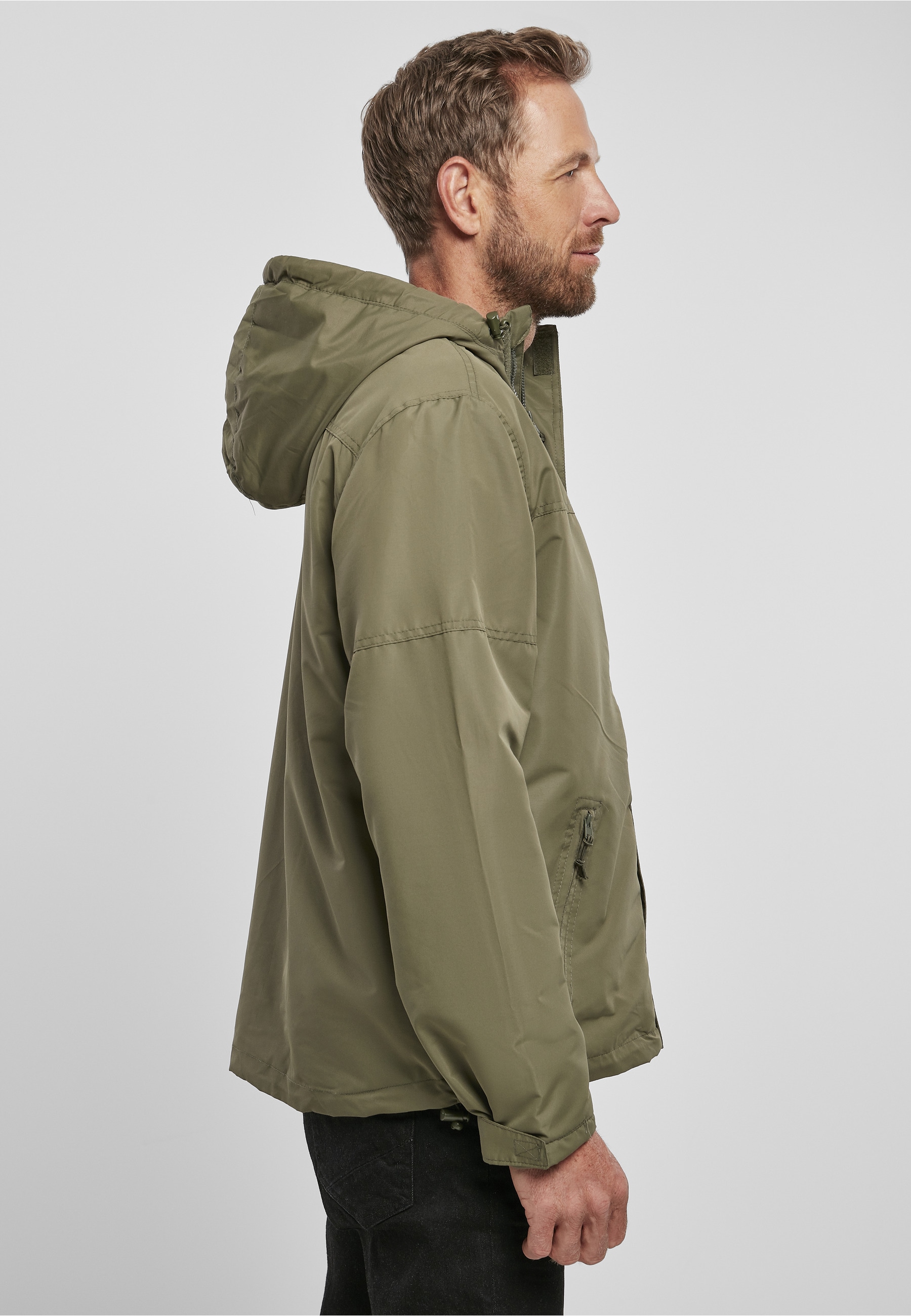 Brandit Allwetterjacke »Brandit Herren Windbreaker Frontzip« 1 Stk. tlg. mit Kapuze