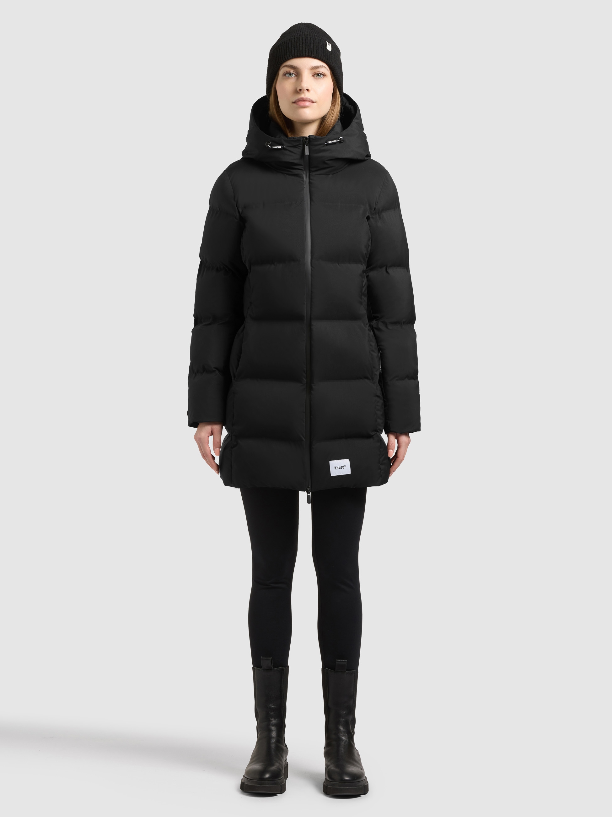khujo Steppjacke »TANARE5« mit Kapuze Reißverschlusstaschen mit Fleecefutter