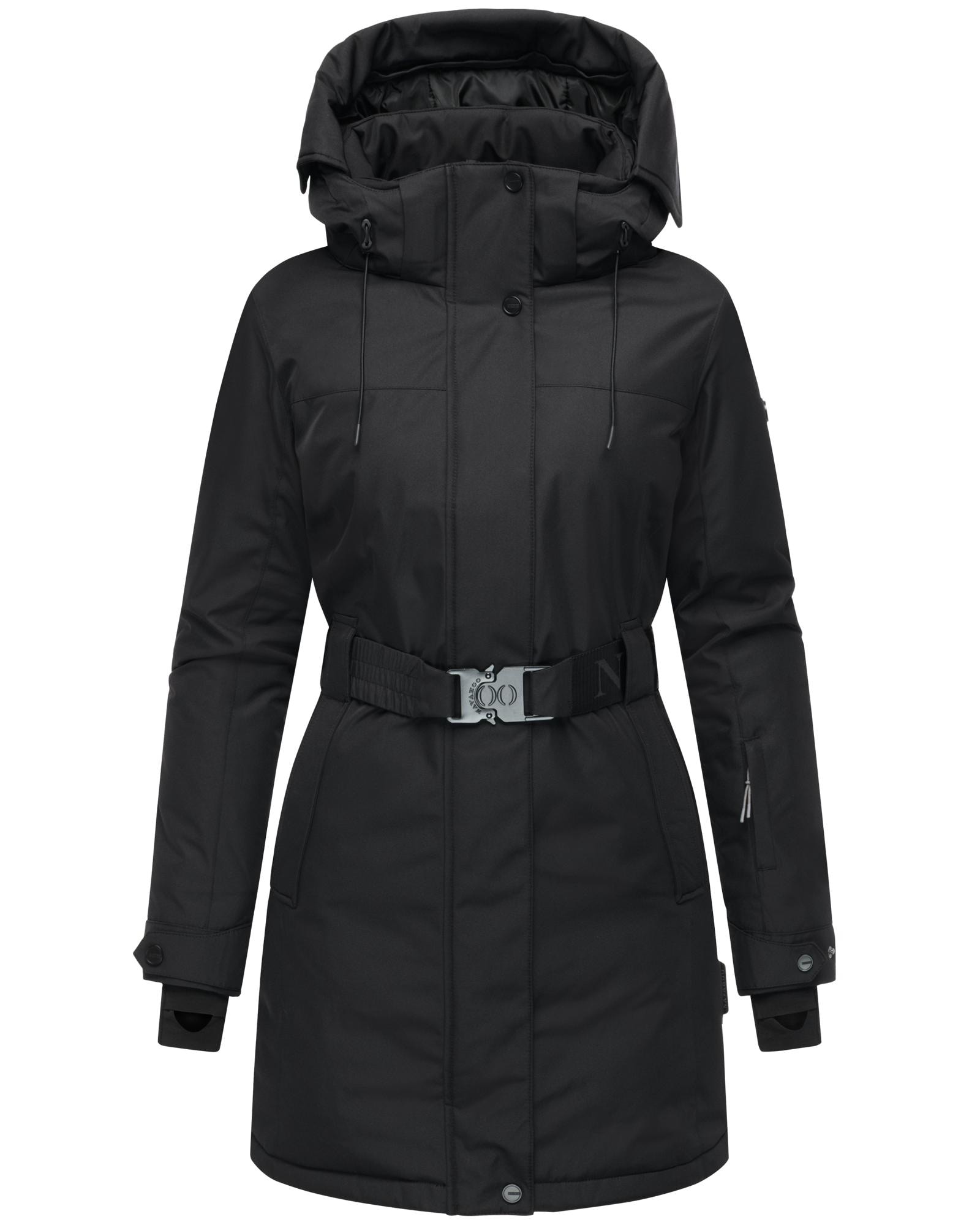 NAVAHOO Damen Wintermantel "Frostkuss 14"schwarz, Gr. XXXL, Obermaterial: 100% Polyester, Innenfutter: 100% Polyester, Wattierung: 100% Polyester,