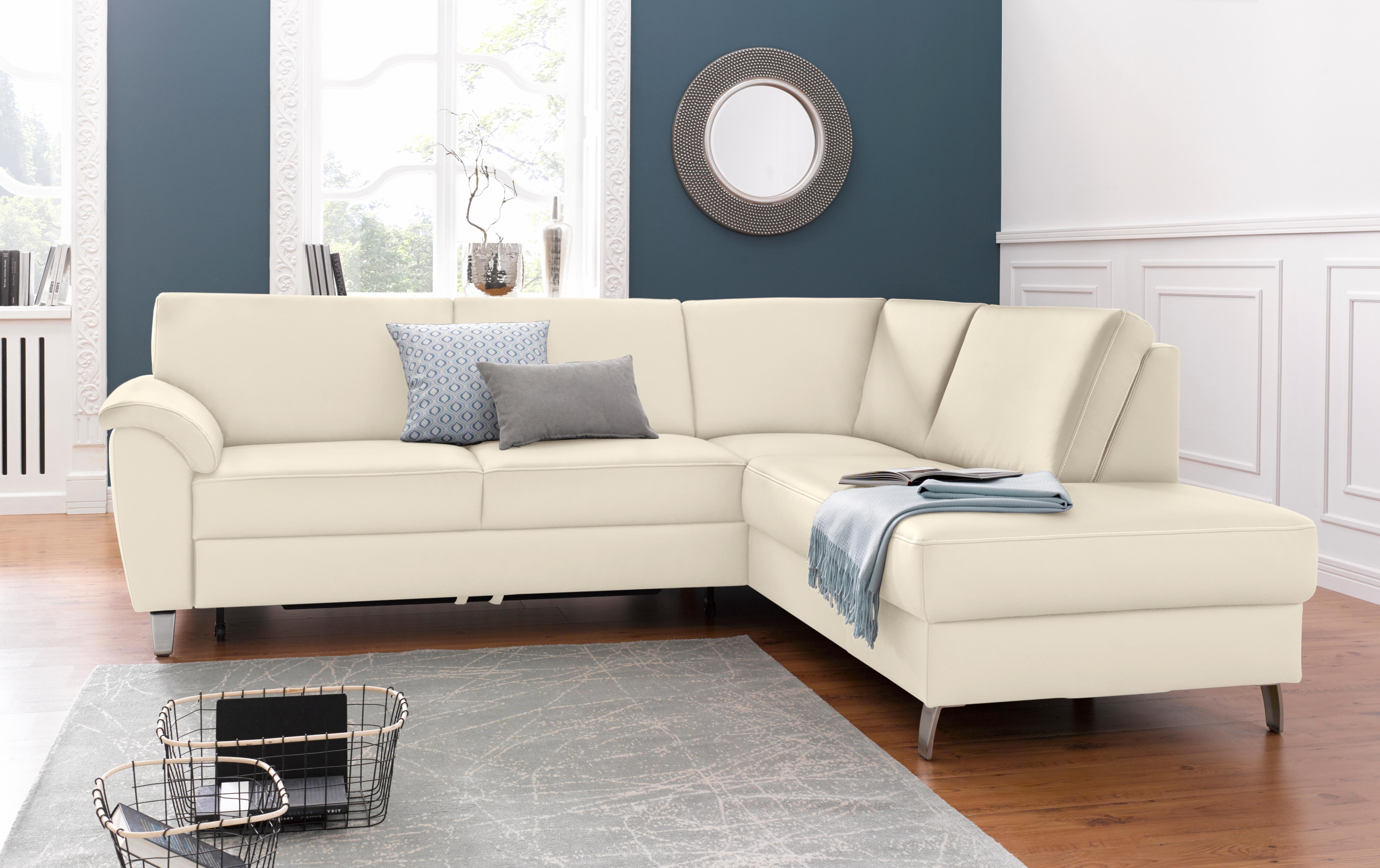 sit&more Ecksofa "Texel L-Form" mit Federkern, wahlweise mit Schlaffunktion und Bettkasten