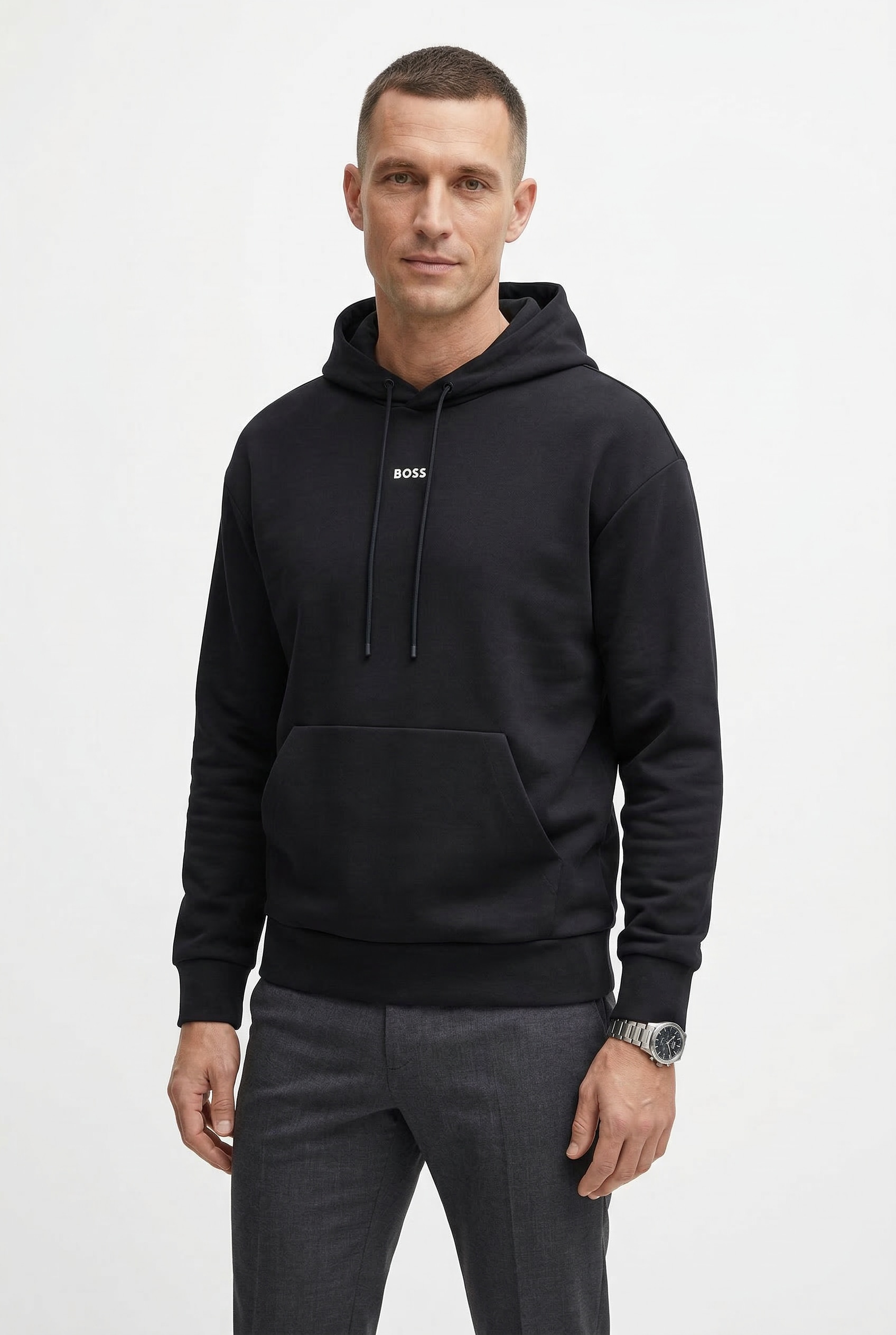 BOSS GREEN Kapuzensweatshirt "Sly Zone", Kapuze mit Kordelzug, Regular Fit, Kängurutasche