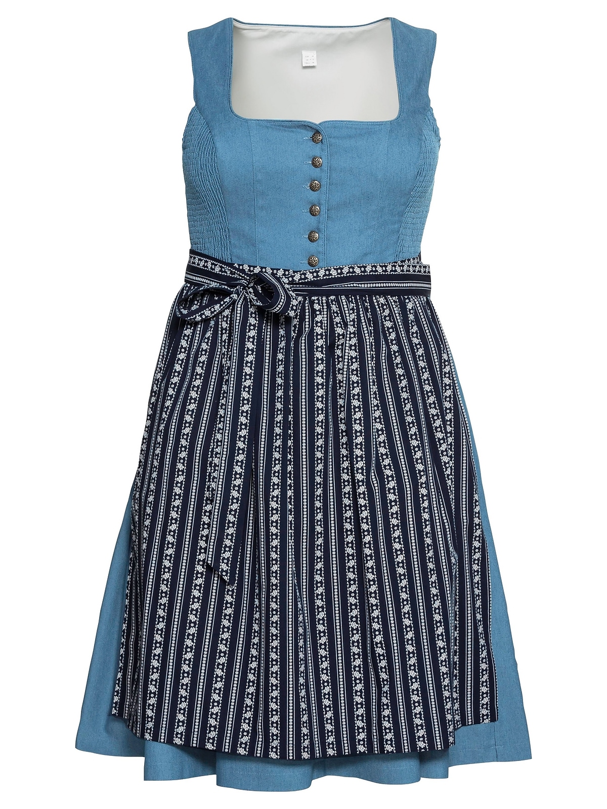 Sheego Dirndl »Große Größen«, | Denim-Optik kaufen BAUR 2-tlg. mit Schürze in