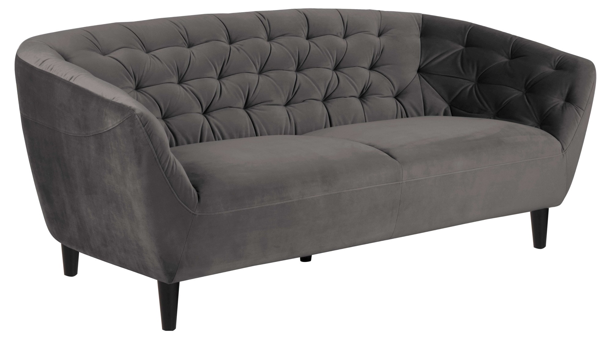 ACTONA GROUP 3-Sitzer »Ria Couch, Sofa,«, Samtstoff, Massivholz-Beine, Taschenfederkern, Tufting, mit Armlehnen