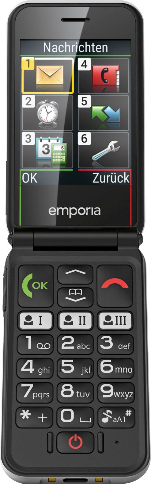 Emporia Klapphandy »emporiaSIMPLICITYglam«, weiß, 7,11 cm/2,8 Zoll, 0,06 GB Speicherplatz