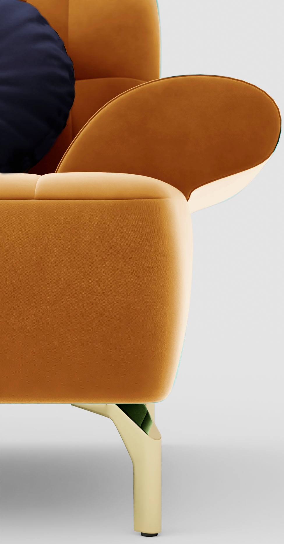 sit&more Ecksofa »Orient 1 L-Form«, inkl. 4 Zierkissen mit Strass-Stein, goldfarbene Metallfüße