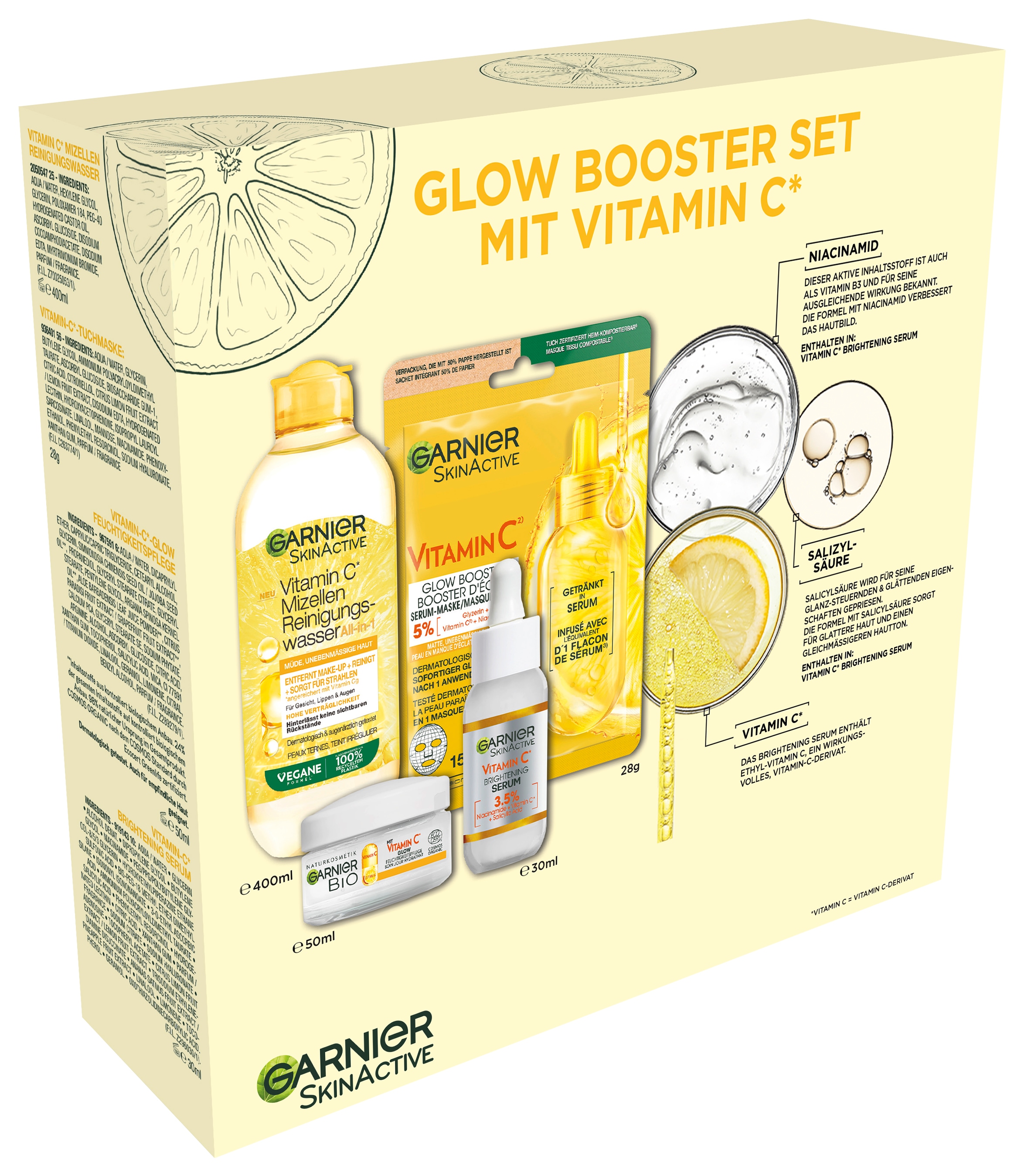 GARNIER Pflege-Set "GESCHENKSET VITAMIN C" für das Gesicht, mit Vitamin C