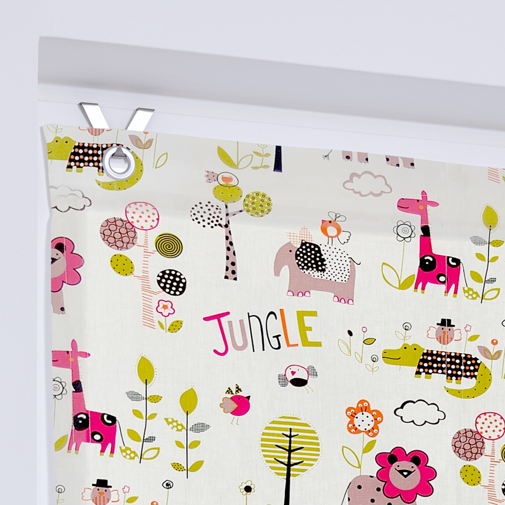 Kutti Raffrollo "Safari" mit Hakenaufhängung ohne Bohren freihängend Baumwo günstig online kaufen