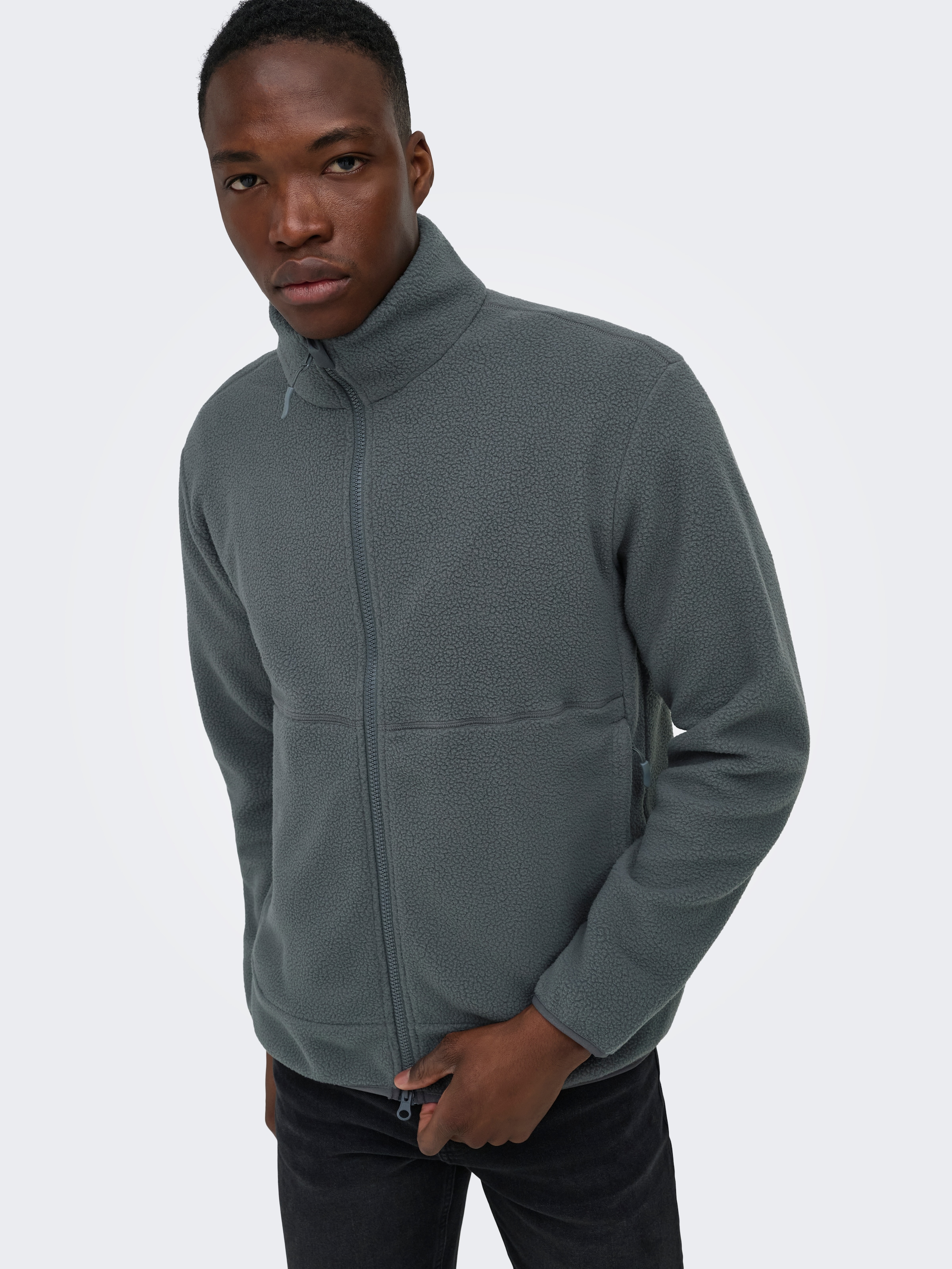 ONLY & SONS Fleecejacke "ONSJASON PRTC FLEECE JACKET OTW NOOS" Polyester, regular fit