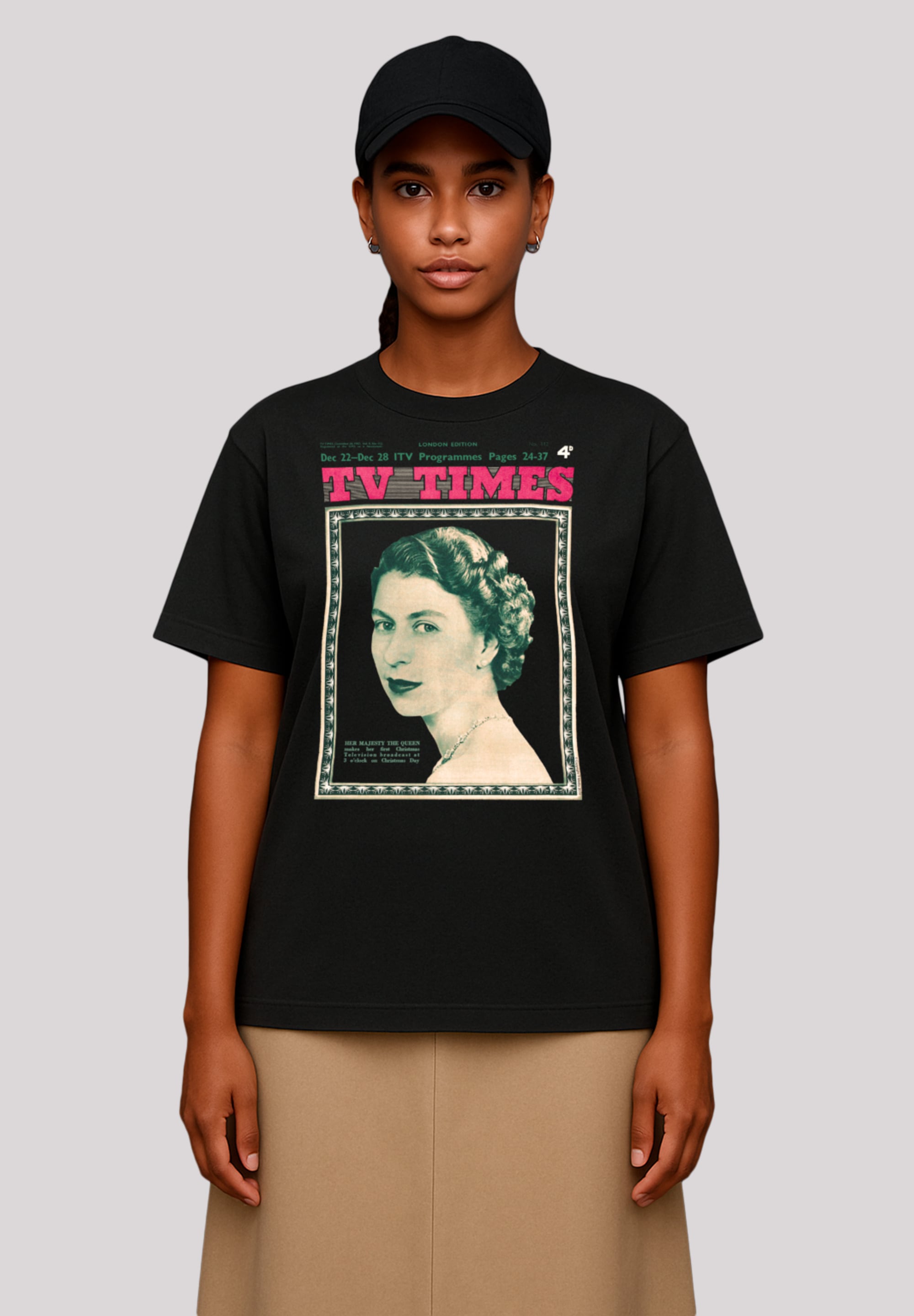 F4NT4STIC T-Shirt "TV Times Queen Elizabeth II 1957 Cover" Premium Qualität günstig online kaufen