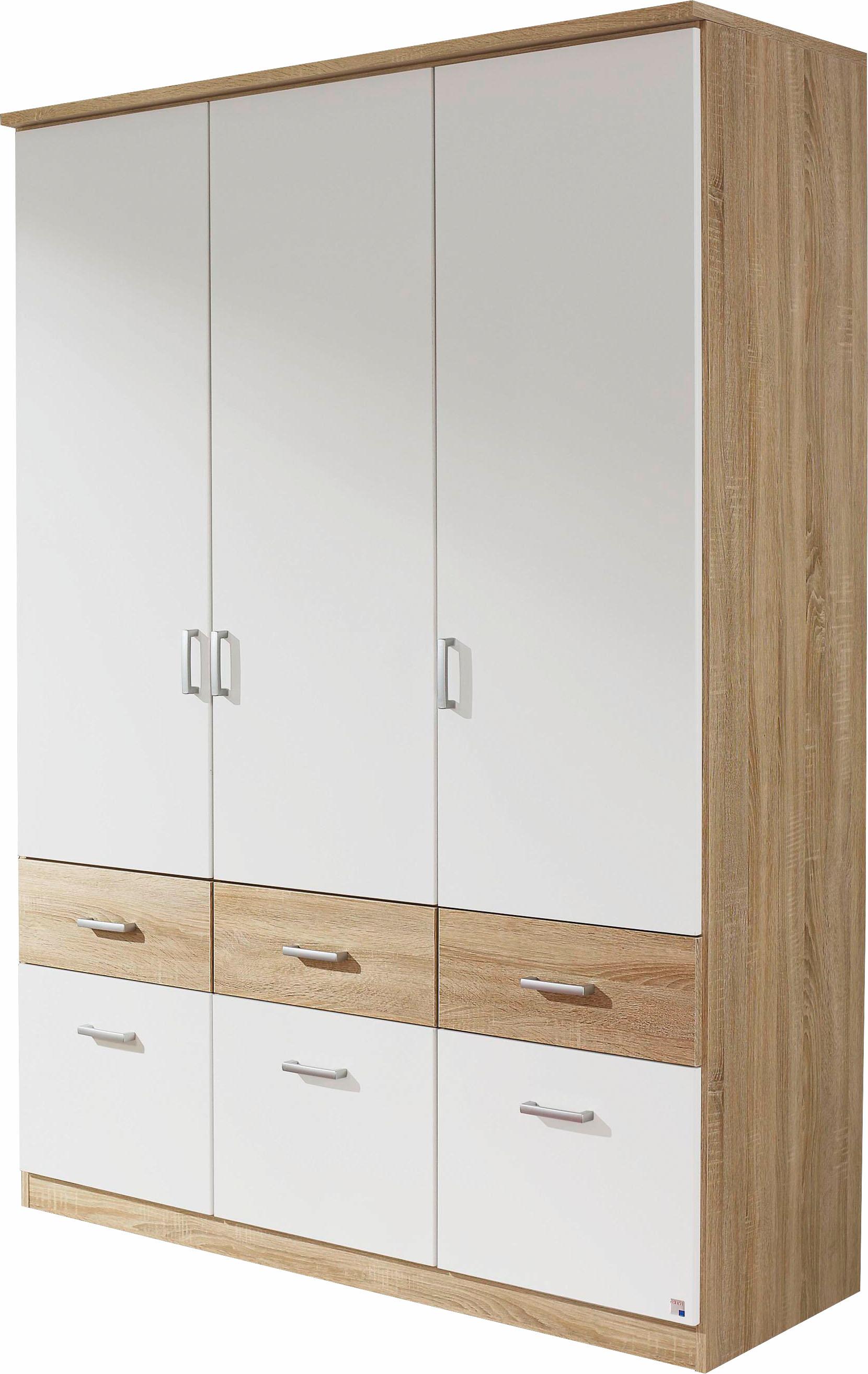rauch Kleiderschrank "Kleiderschrank Schrank Garderobe deckenhoher Schrank BREMEN" optional mit Spiegel, Breiten: 91/136/181 cm, Höhe: 199 cm, in vielen Farbvariationen, inkl. Kranzblende MADE IN GERMANY