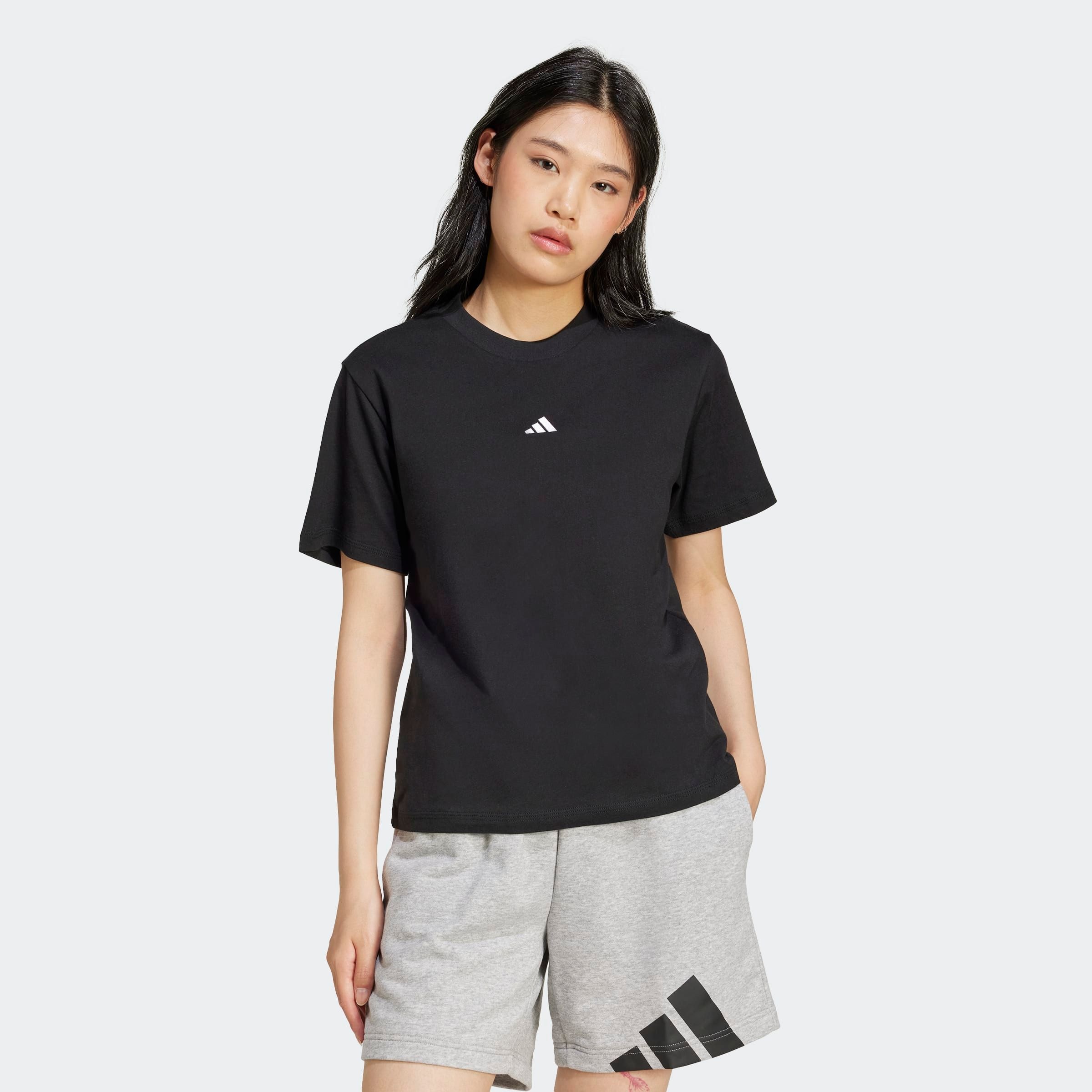 adidas Sportswear Essentials T-Shirt Black/White Size L 2