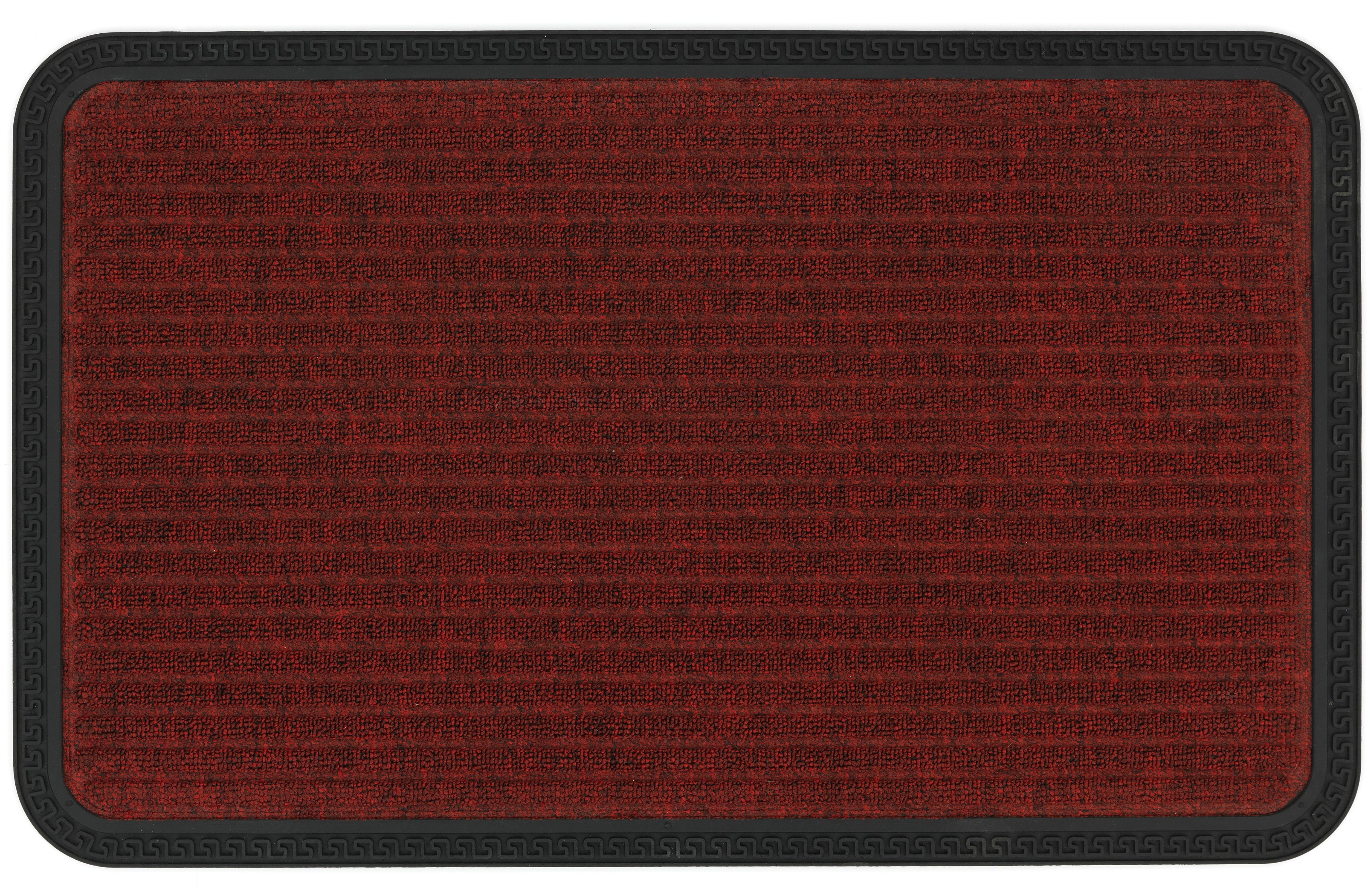 Fußmatte ASTRA, B:40cm H:8mm L:60cm, rot, Gummi, Kunstfaser, Flur, Teppiche, "Border Star 1", Türmatte, Schmutzfangmatte, In -und Outdoor geeignet