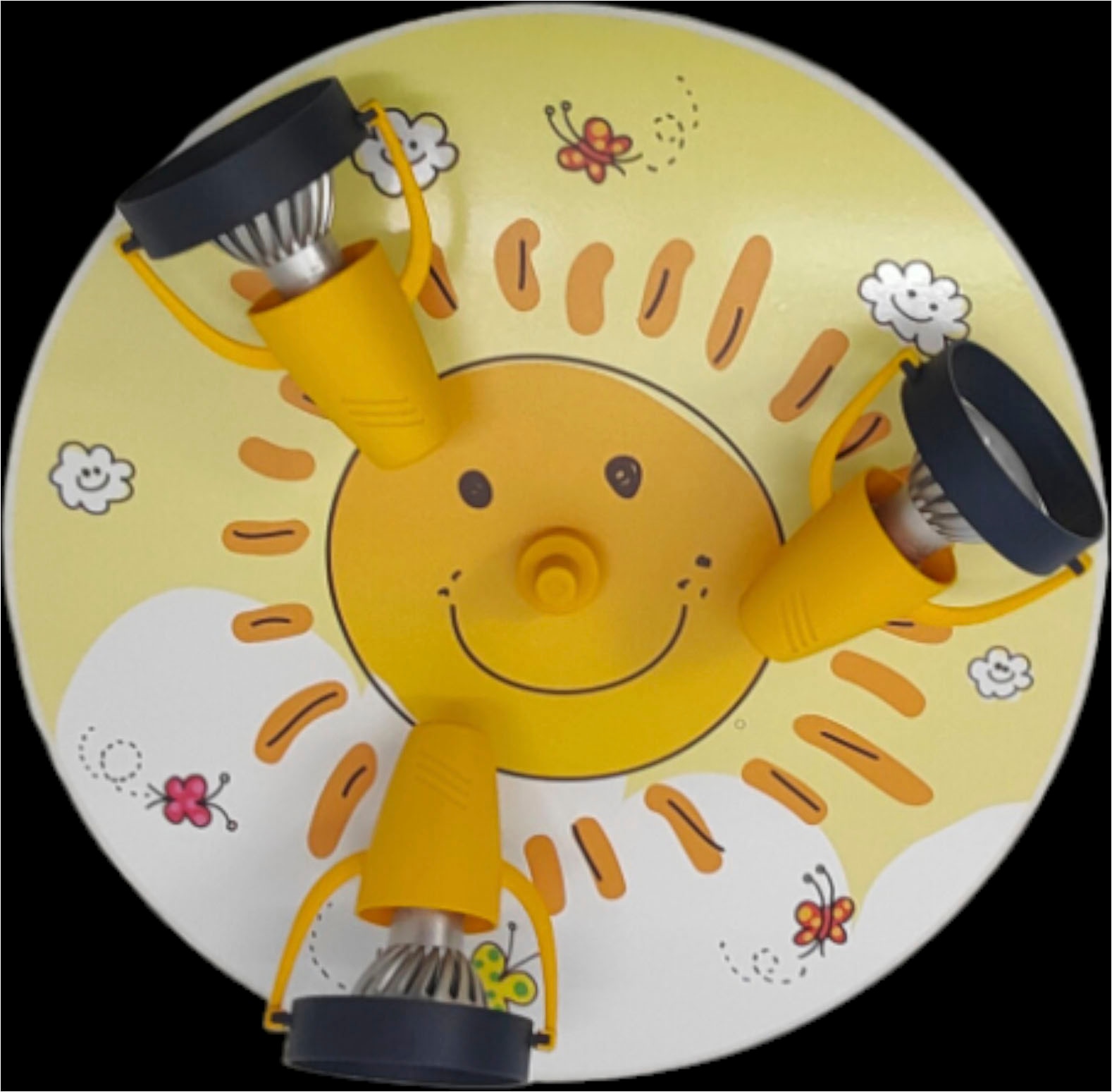 niermann Deckenleuchte »Kinderlampe mit Motiv "Sunny", Strahler für Kinderzimmer« GU10 1 Stk. 3 schwenk- und drehbare Strahler, Made in Germany
