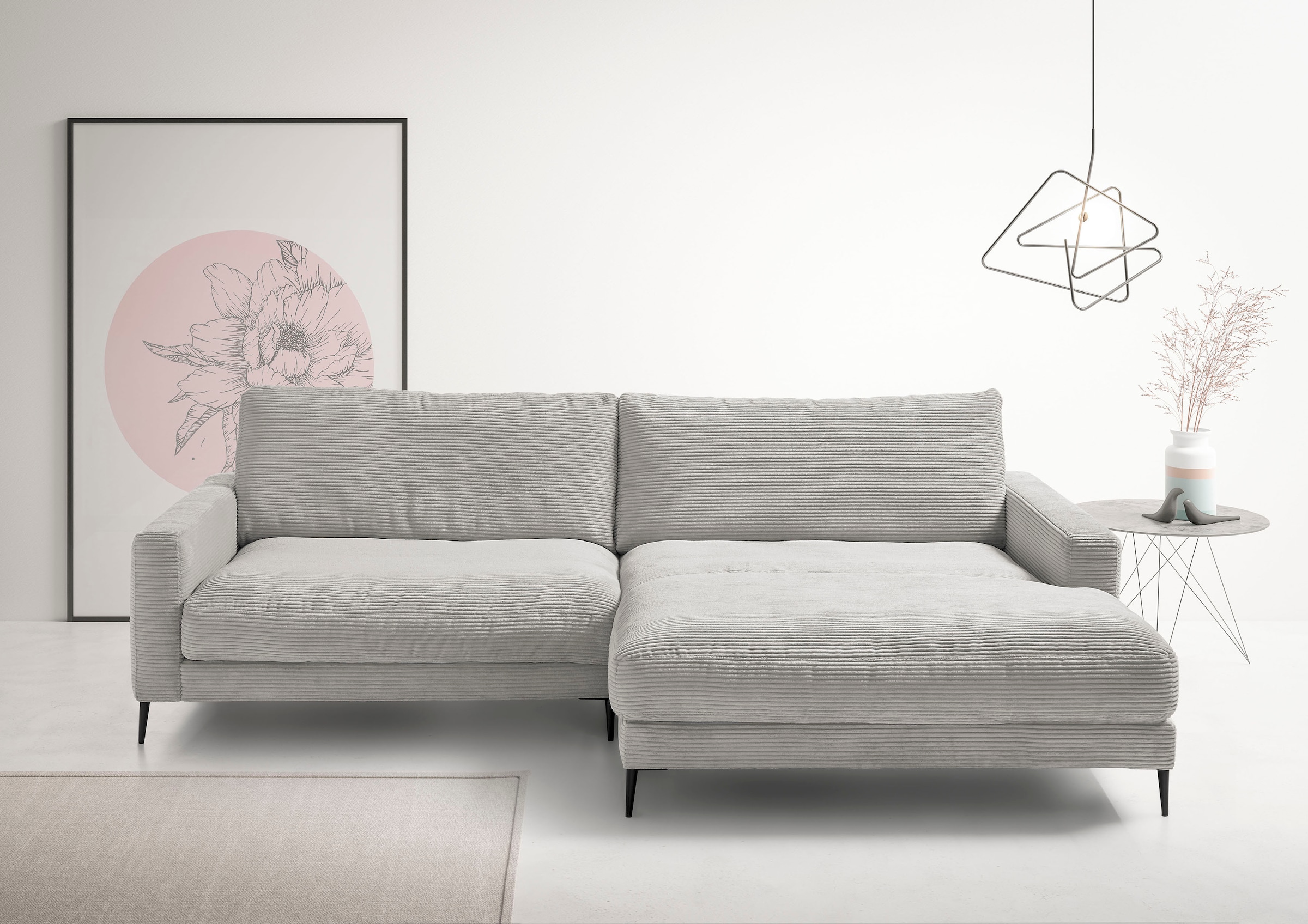 Home affaire Ecksofa "Downtown, B/T/H: 272/190/84 cm L-Form" weicher Sitzko günstig online kaufen