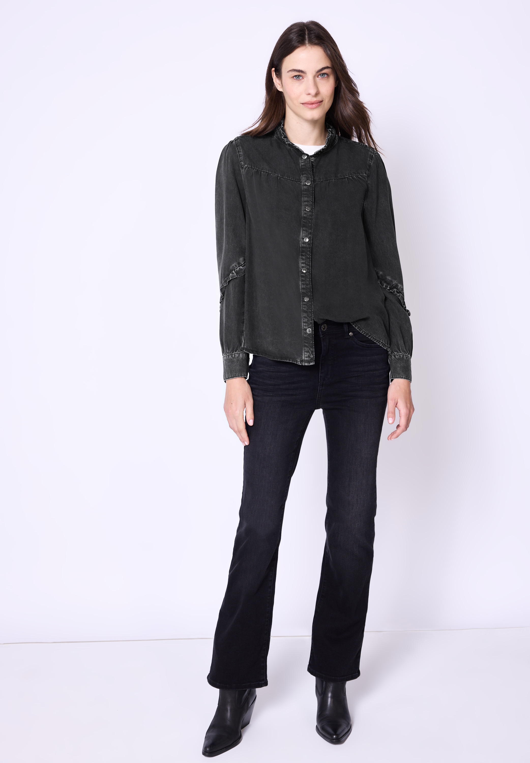 STREET ONE STUDIO Langarmbluse , mit Stehkragen
