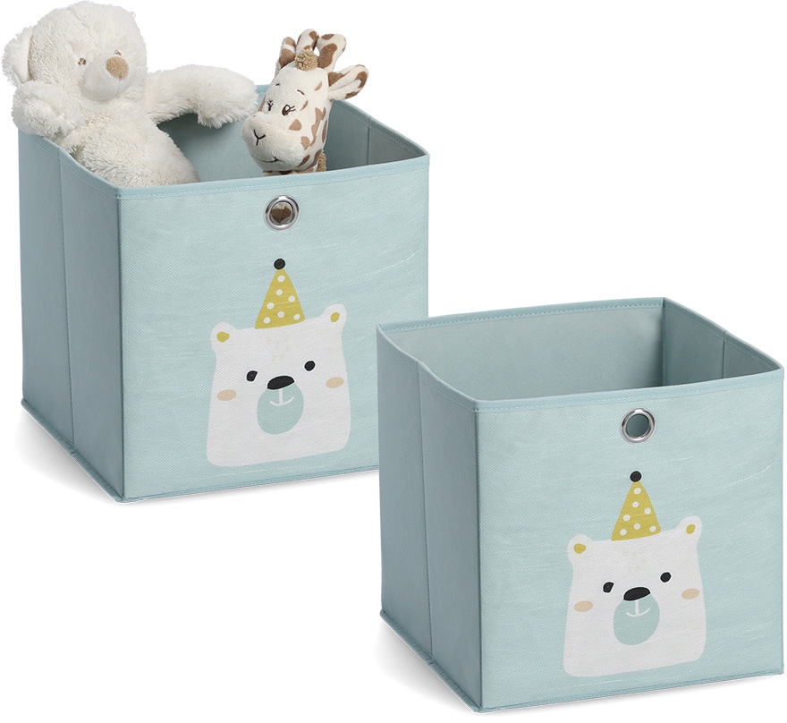 Zeller Present Organizer »Icebear«, (Set, 2 St.), Aufbewahrungsbox, platzsparend klappbar, Vlies