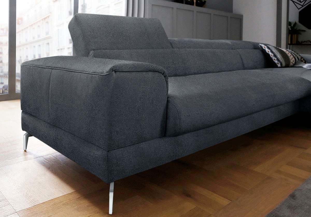 Thumbnail - W.SCHILLIG Ecksofa "piedroo, Designsofa mit tollem Sitzkomfort, elegant und bequem, L-Form", Kopfteilverstellung, wahlwe...