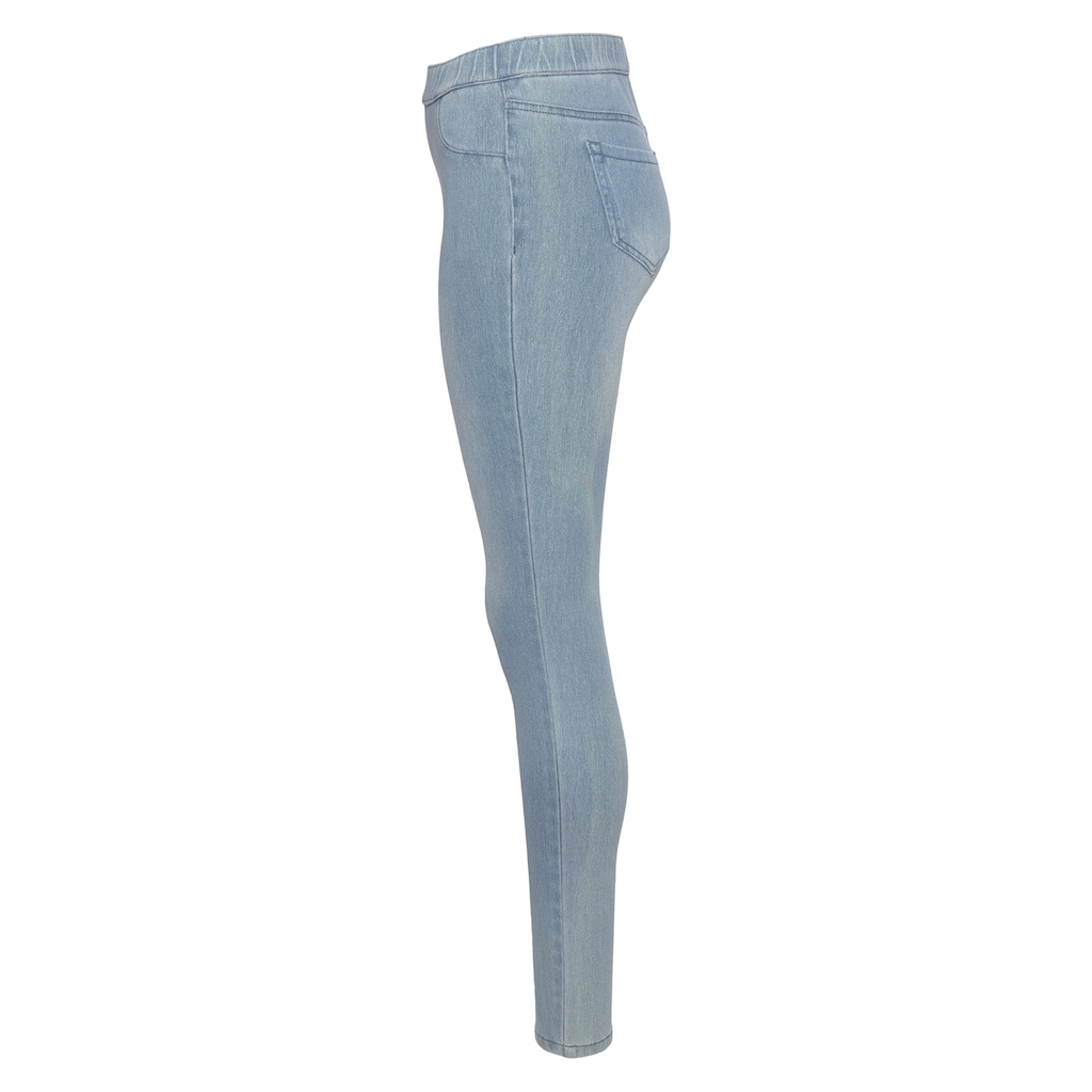 Arizona Jogg Pants »High Waist«, in Denim-Optik