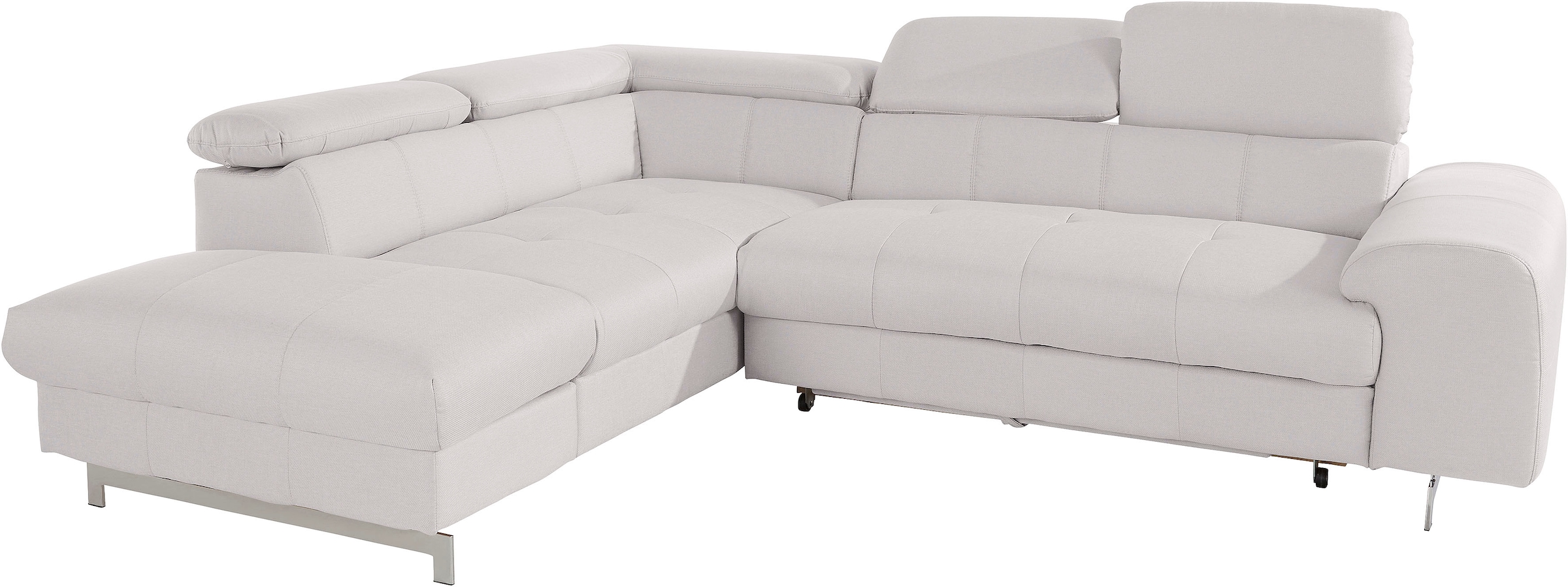 COTTA Ecksofa »Chef L-Form«, mit Kopfteilverstellung, wahlweise mit Bettfunktion & Bettkasten