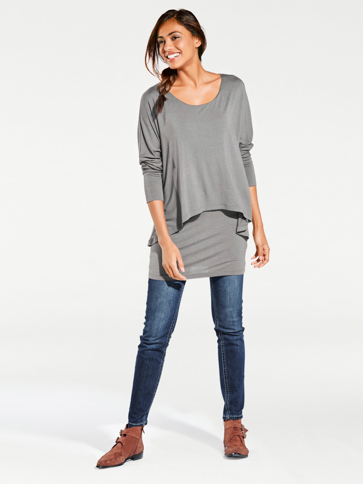 LINEA TESINI by heine Rundhalsshirt "Rundhals-Shirt" 1 Stk. günstig online kaufen