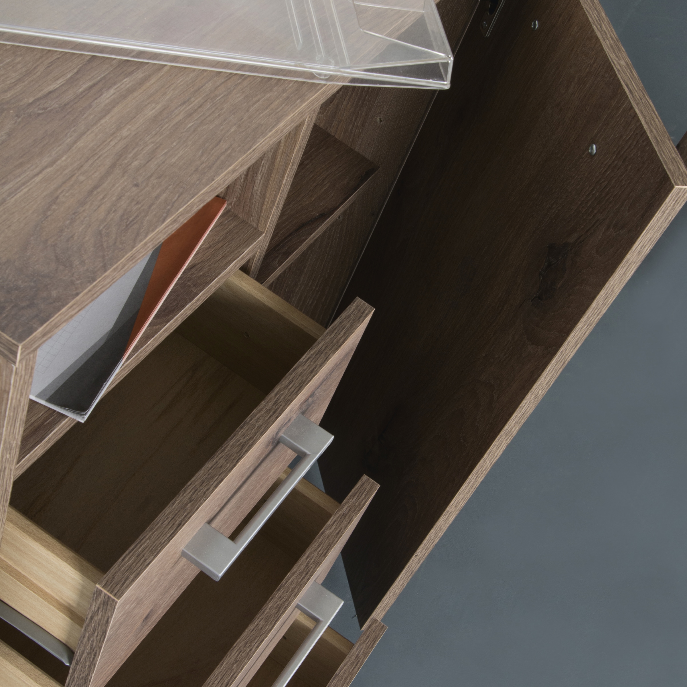 VOGL Möbelfabrik Schreibtisch, schwenkbare Tischplatte, platzsparend, Made in Germany
