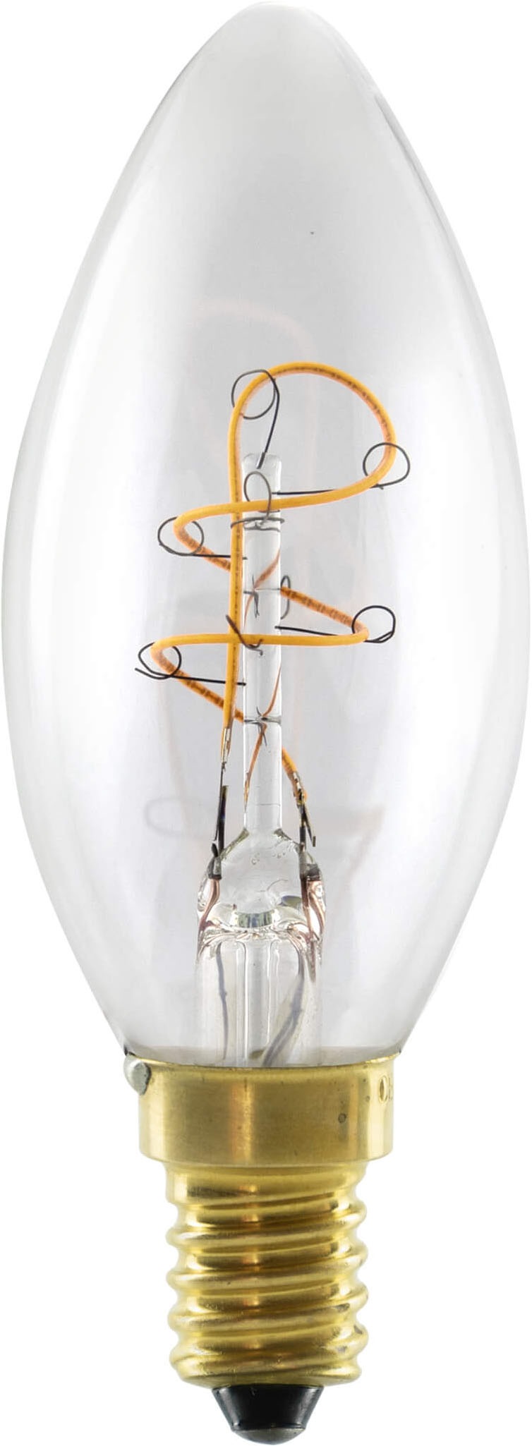 SEGULA LED-Filament "LED Kerze klar E14", L:10cm Ø:3,5cm, transparent, Leuchtmittel