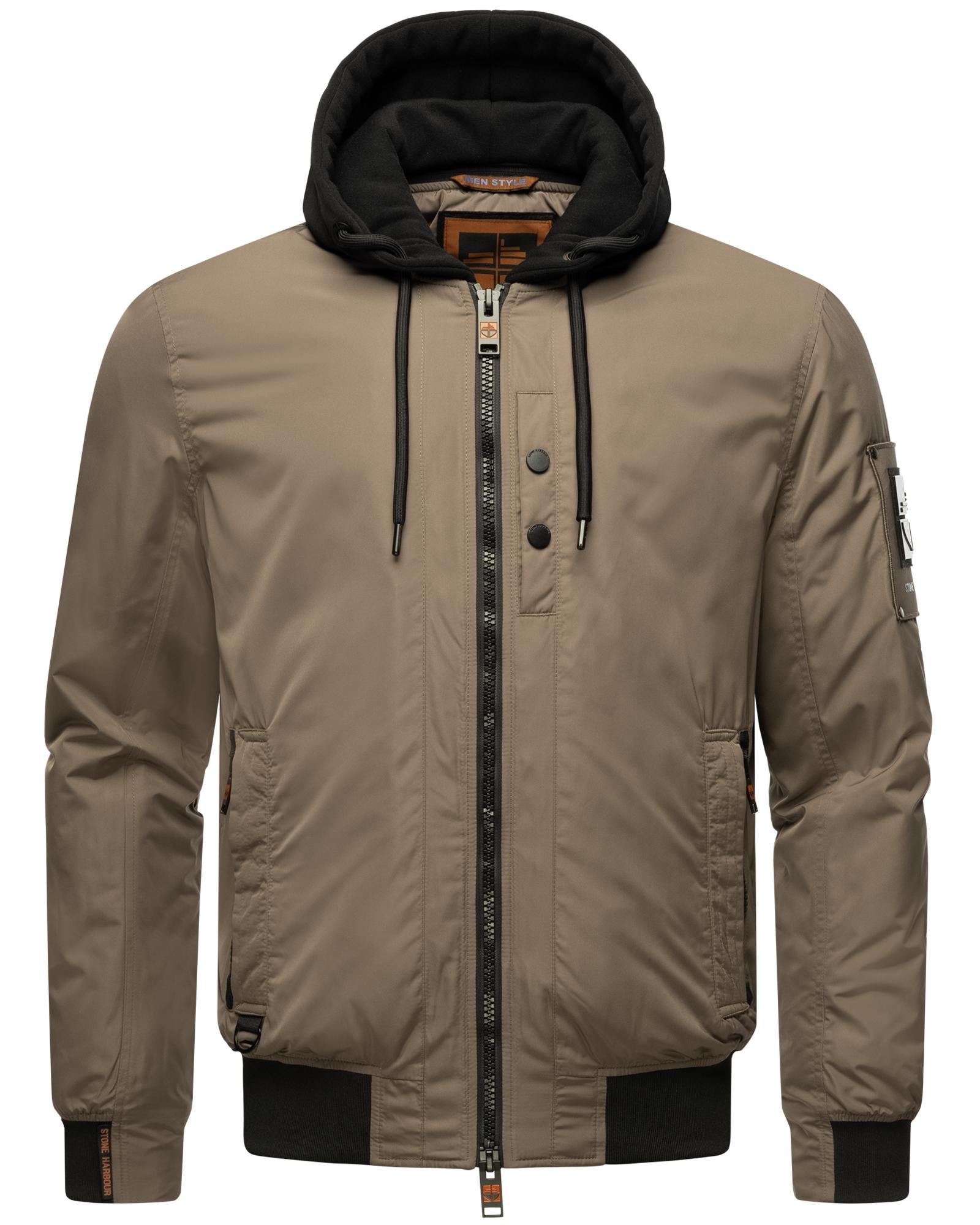 Stone Harbour Bomberjacke "Hoobo", mit Kapuze, Stylische Herren Fliegerjacke mit abnehmbarer Innenjacke