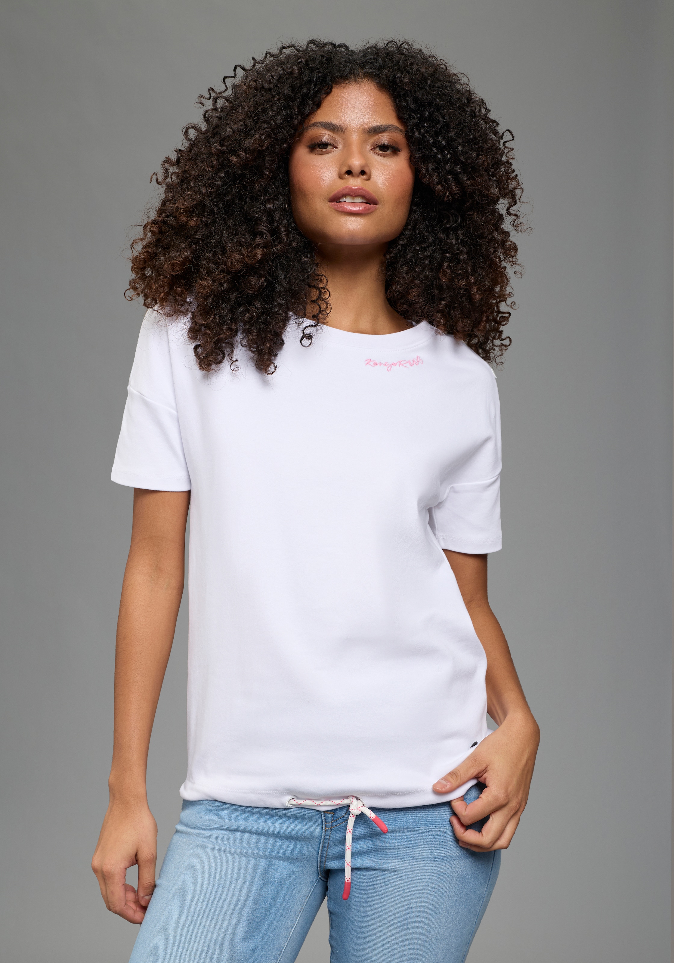 KangaROOS Sweatshirt, Casual Sweatshirt, mit Rundhalsausschnitt, figurumspi günstig online kaufen