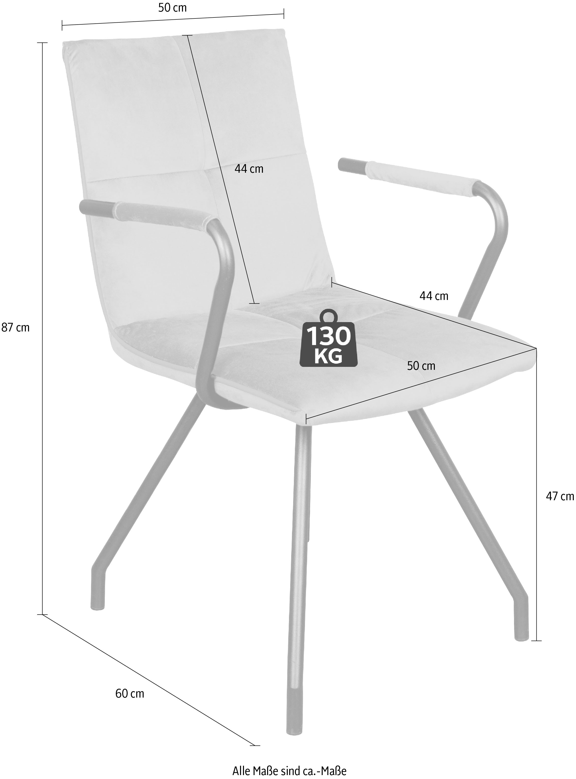 Kayoom Polsterstuhl »Stuhl Eaden 225 2er-Set, samtiger Stoffbezug, Paspel aus Kunstleder«, (Set), 2 St., stilvoll, pflegeleicht, zeitgemäße Farbgebung, samtiger Stoffbezug