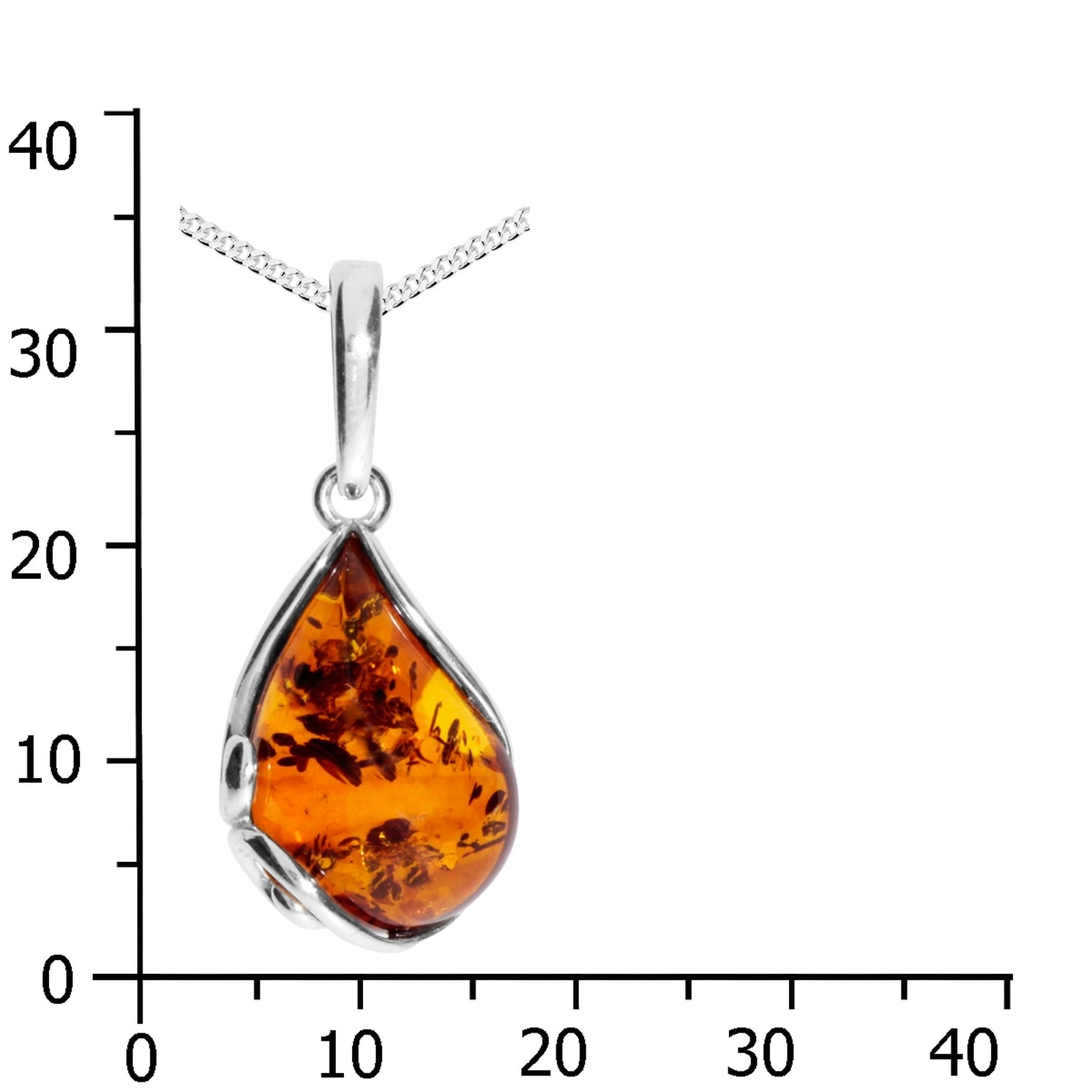 OSTSEE-SCHMUCK Kette mit Anhänger »- Gabi - Silber 925/000 - Bernstein«