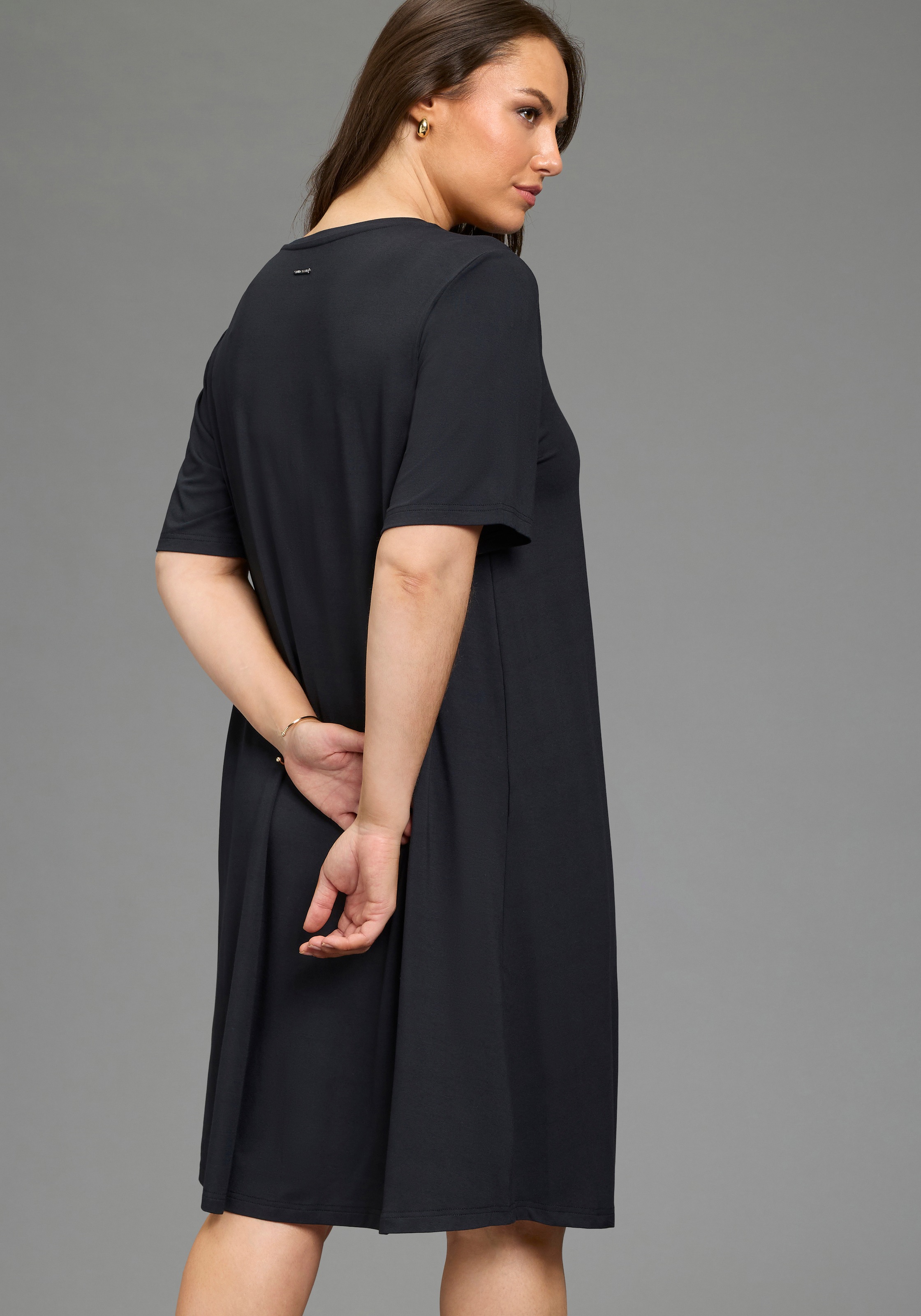 Laura Scott CURVE Jerseykleid aus Single Jersey, elastische Viskosemischung günstig online kaufen