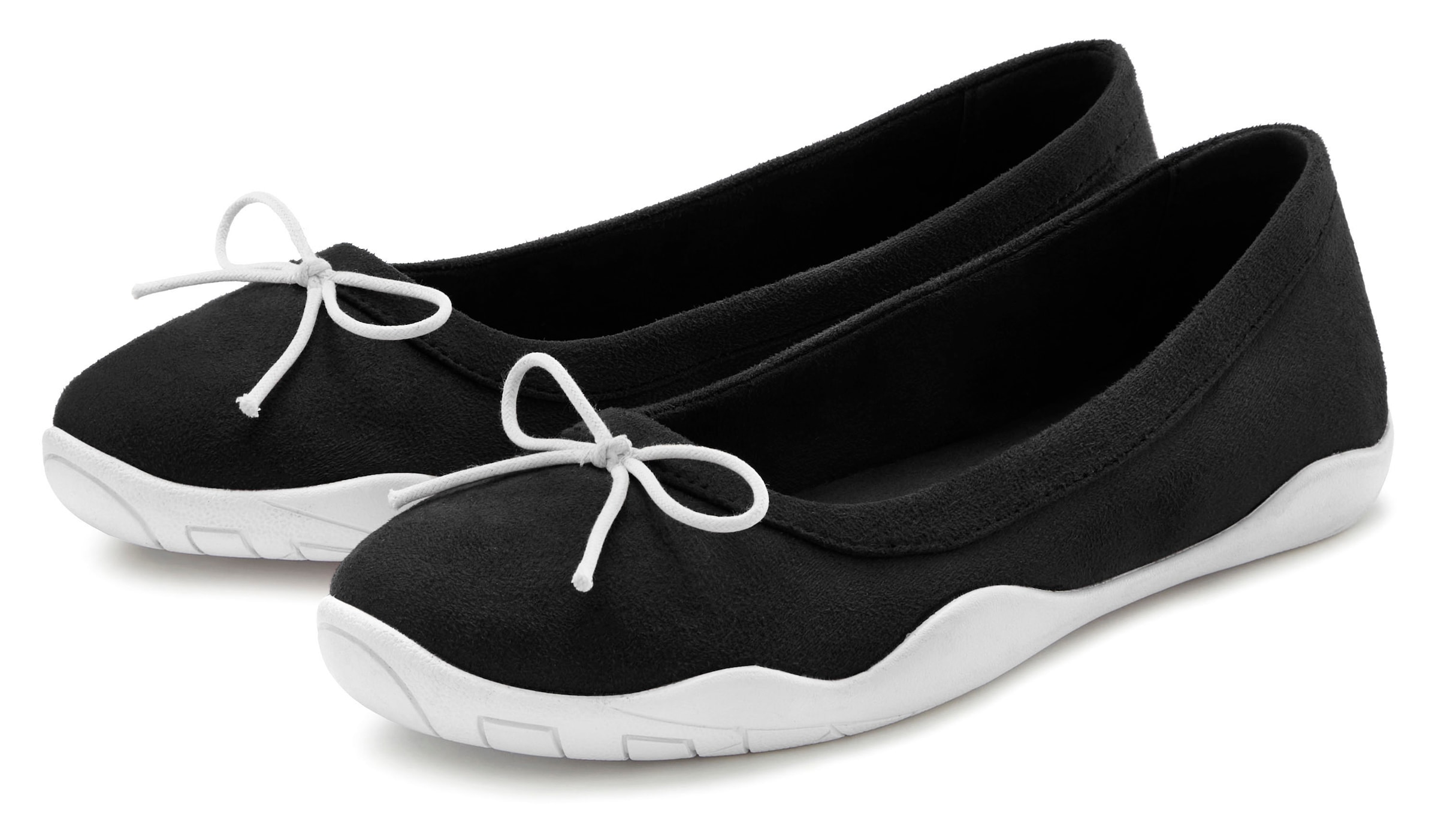 LASCANA Ballerina, leichter Freizeitschuh,Sneaker,Slipper,Halbschuh, flache Sohle VEGAN