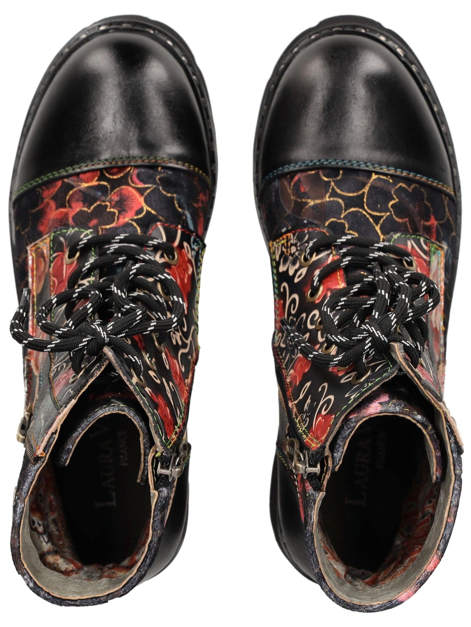 LAURA VITA Schnürstiefelette »LAURA VITA Stiefelette Leder/Textil«