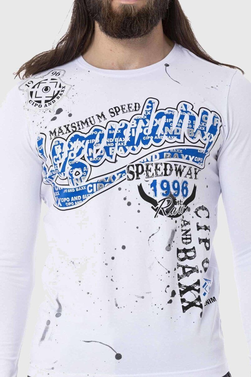 Cipo & Baxx T-Shirt »Sweatshirts«, mit coolem Effekt-Print