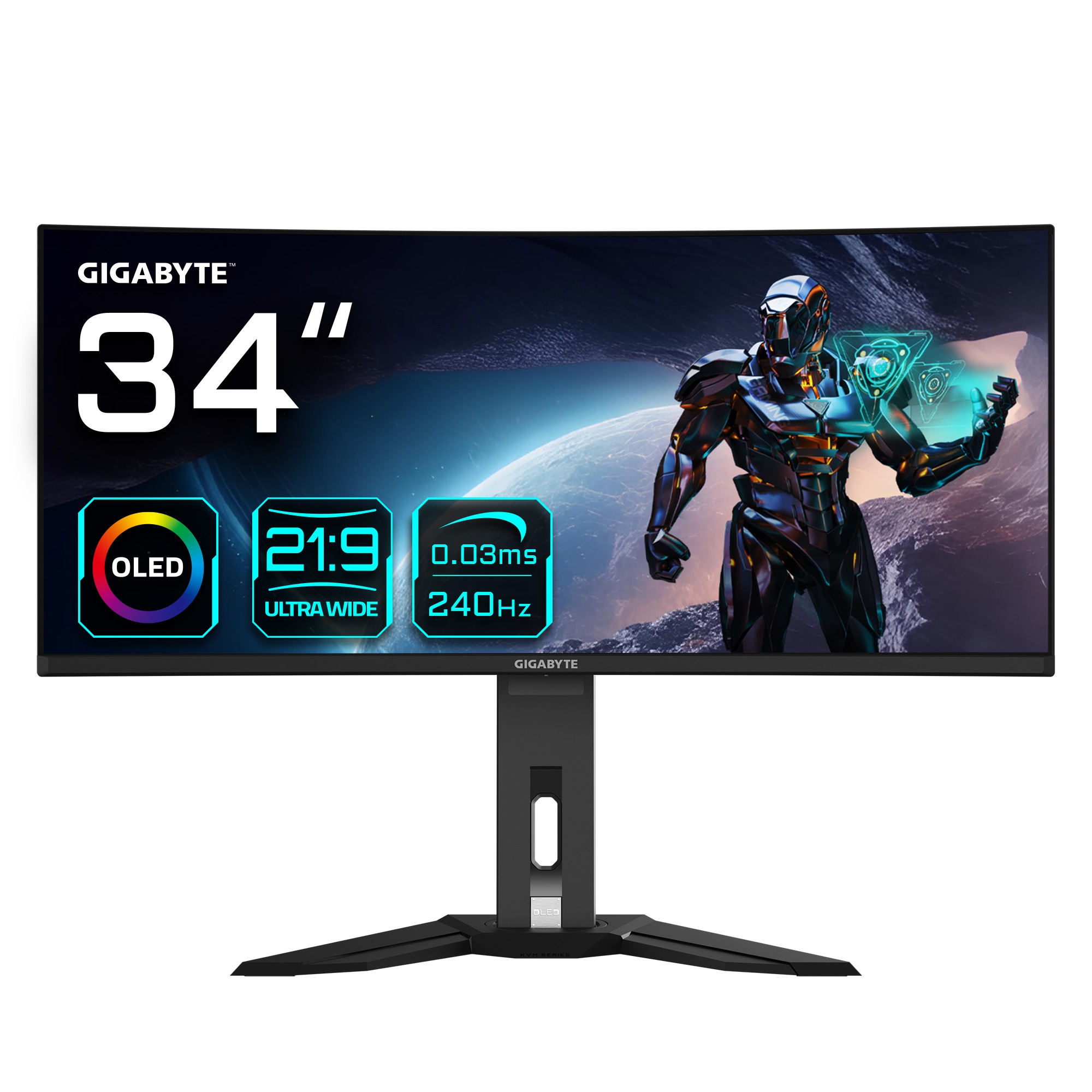 Gigabyte Curved-OLED-Monitor »MO34WQC2«, 86,8 cm/34 Zoll, 3440 x 1440 px, WQHD, 0,03 ms Reaktionszeit, 175 Hz