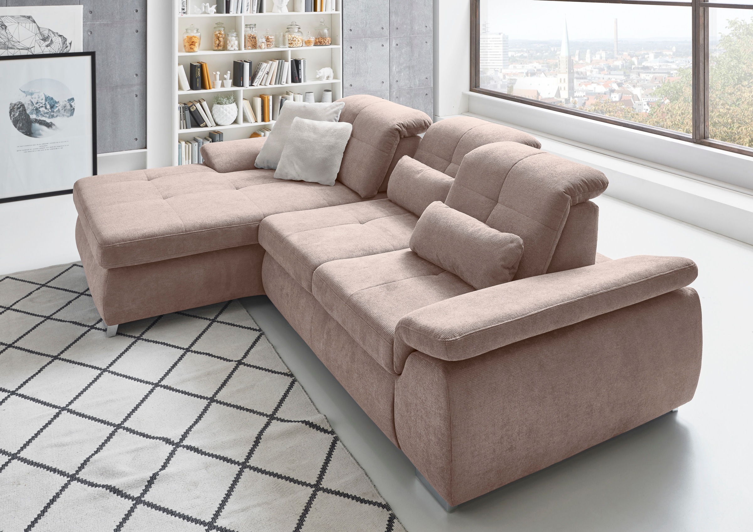 Die PlanBar Ecksofa "MP-IN16037 L-Form mit Federkern-Polsterung", mit Sitzt günstig online kaufen